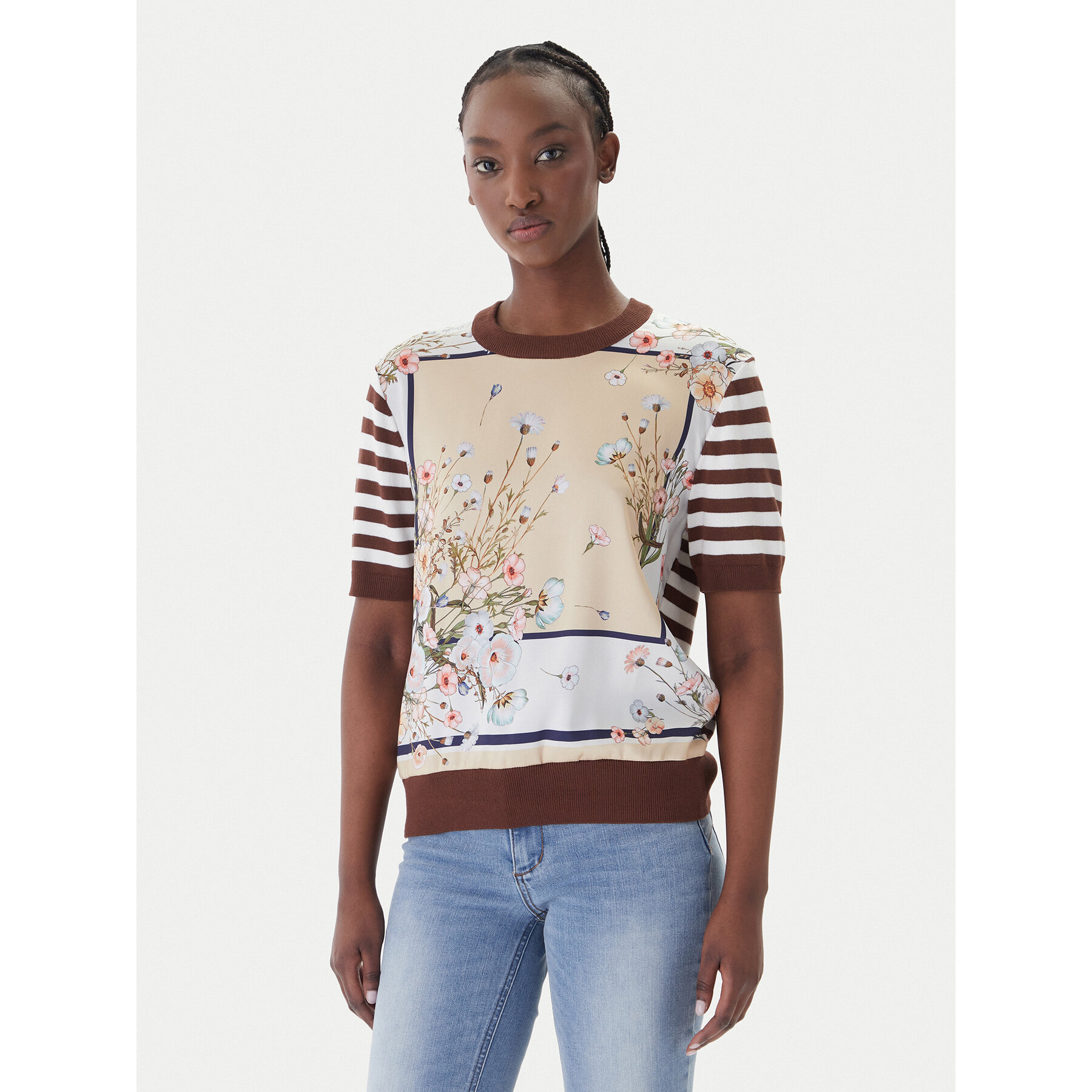 Liu Jo T-Shirt WA6386 MS49I Brązowy Regular Fit