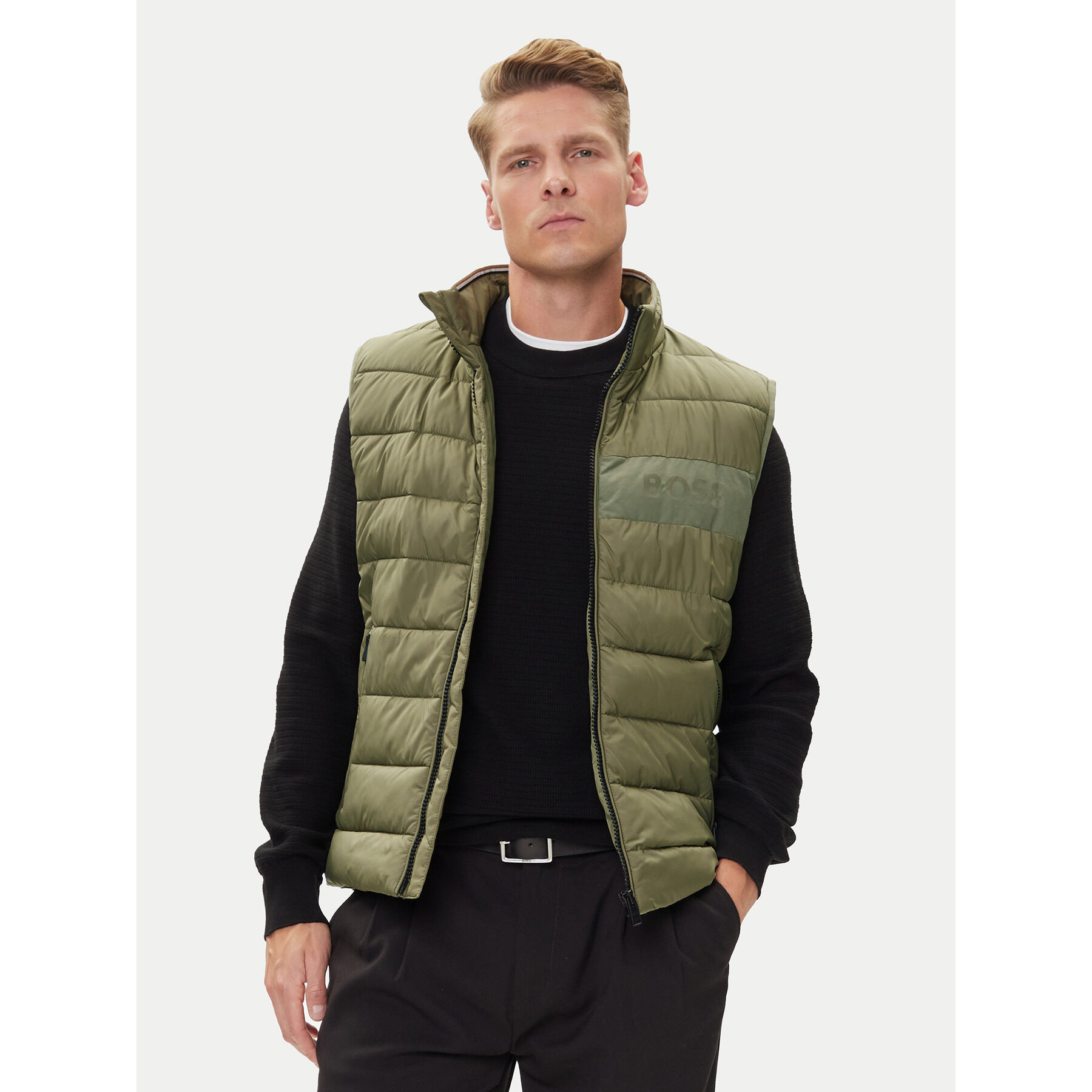 BOSS Kamizelka H-Cenito 50518375 Zielony Regular Fit