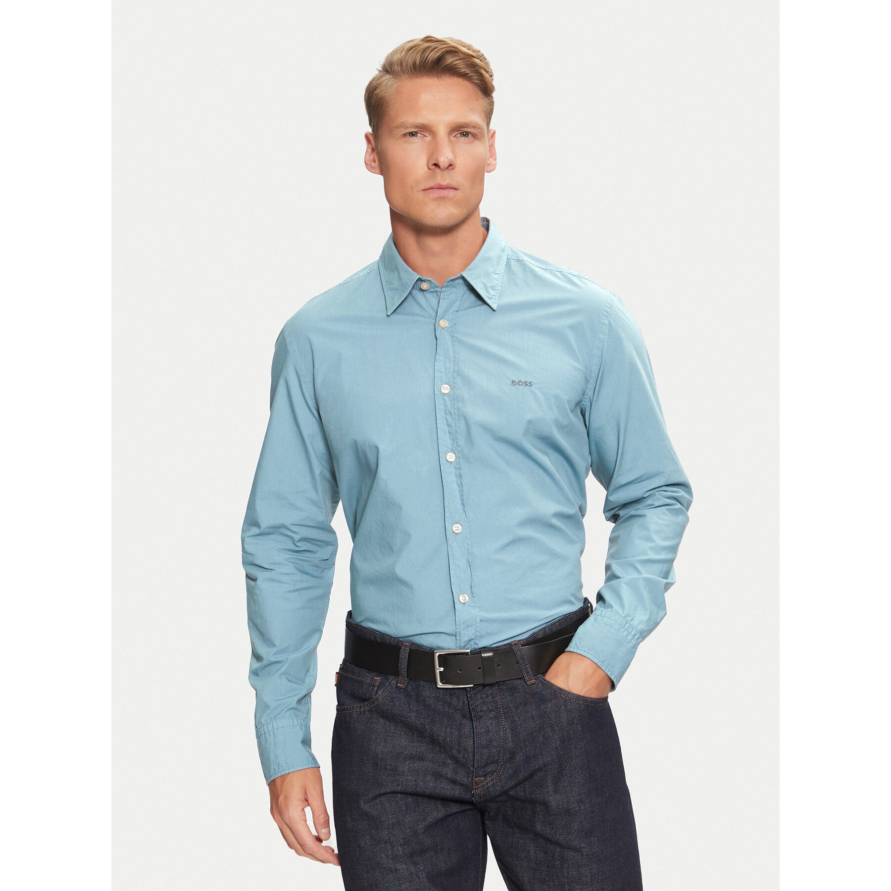 Boss Koszula Relegant 50518304 Niebieski Regular Fit