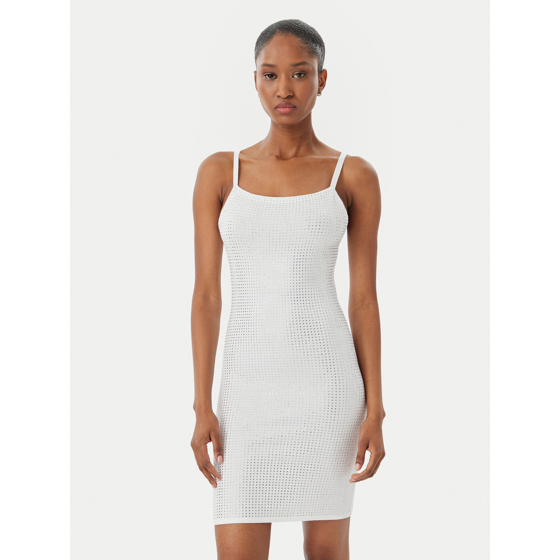 Guess Sukienka dzianinowa W5GK45 Z3MN2 Biały Regular Fit