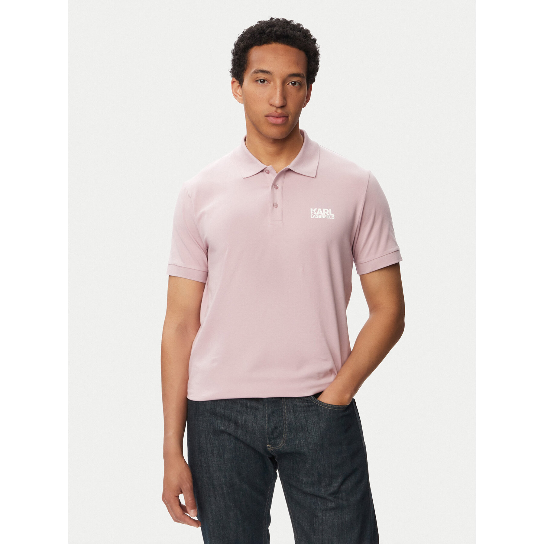 KARL LAGERFELD Polo 745780 563235 Różowy Regular Fit