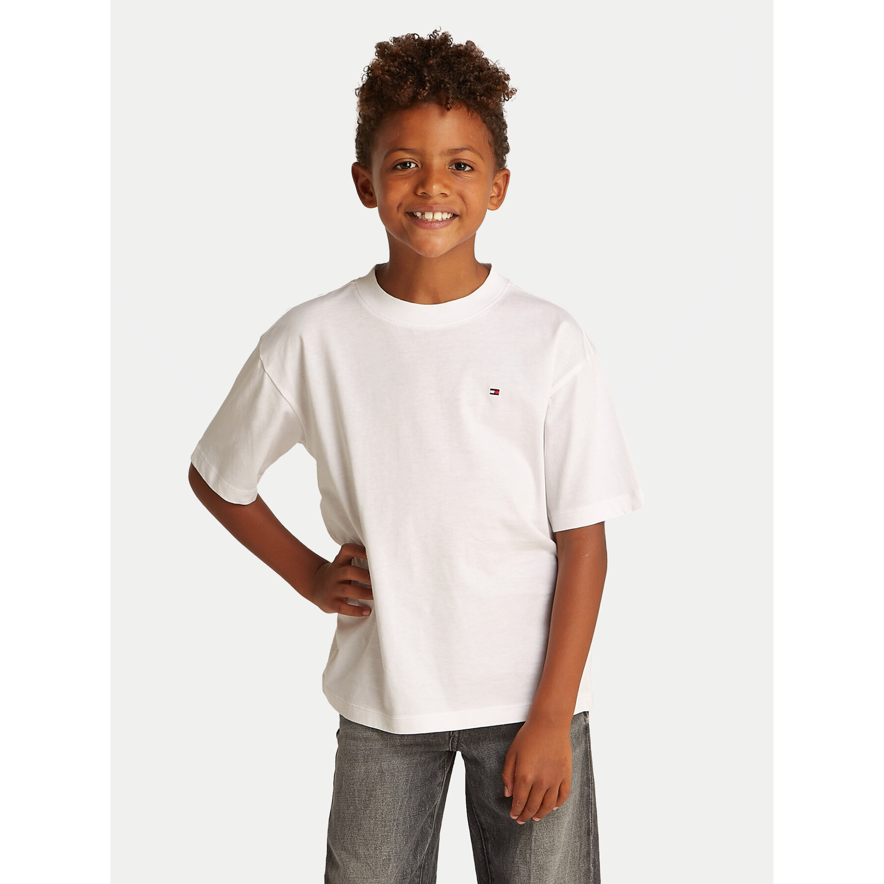Tommy Hilfiger T-Shirt Essential Archive KB0KB09646 D Biały Regular Fit