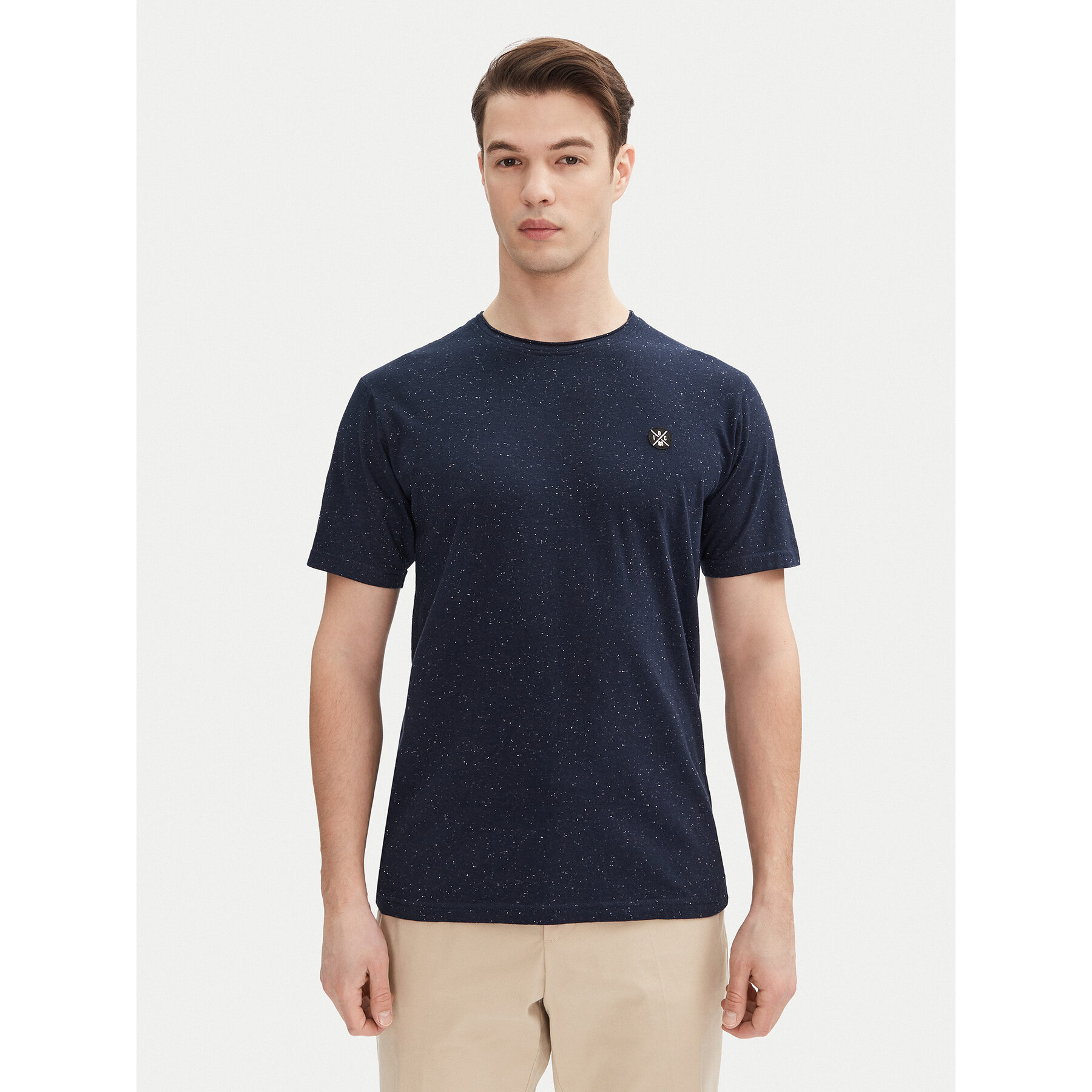 INDICODE T-Shirt Carlsin 41-121 Granatowy Regular Fit