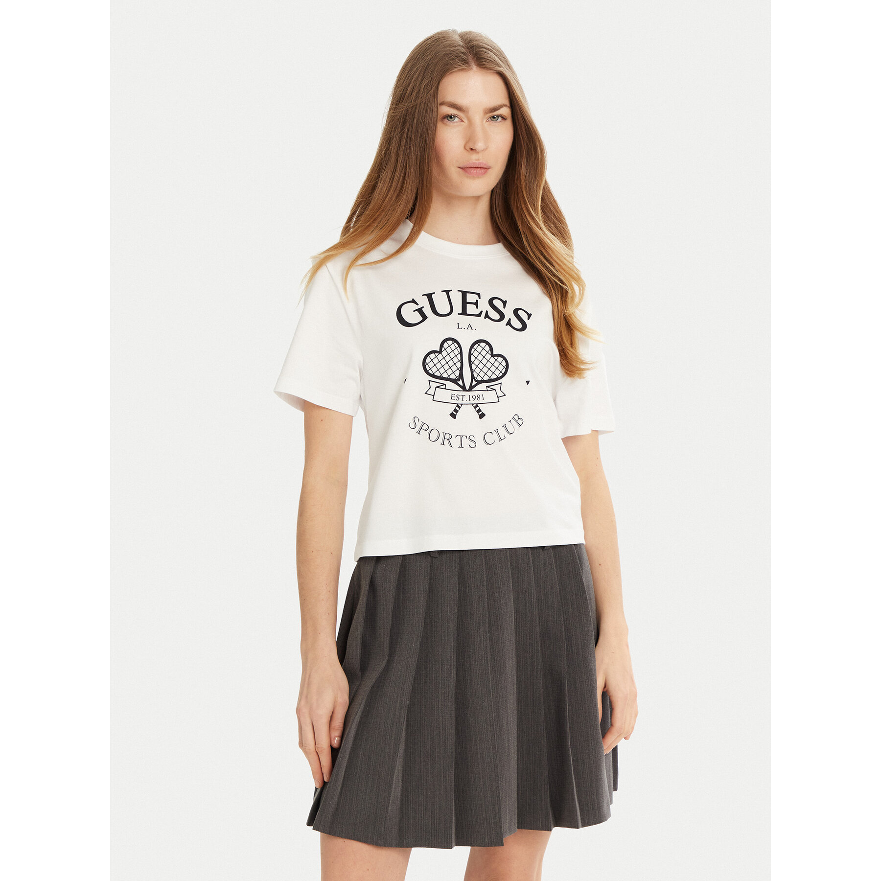 Guess T-Shirt V5GI04 I3Z14 Biały Regular Fit