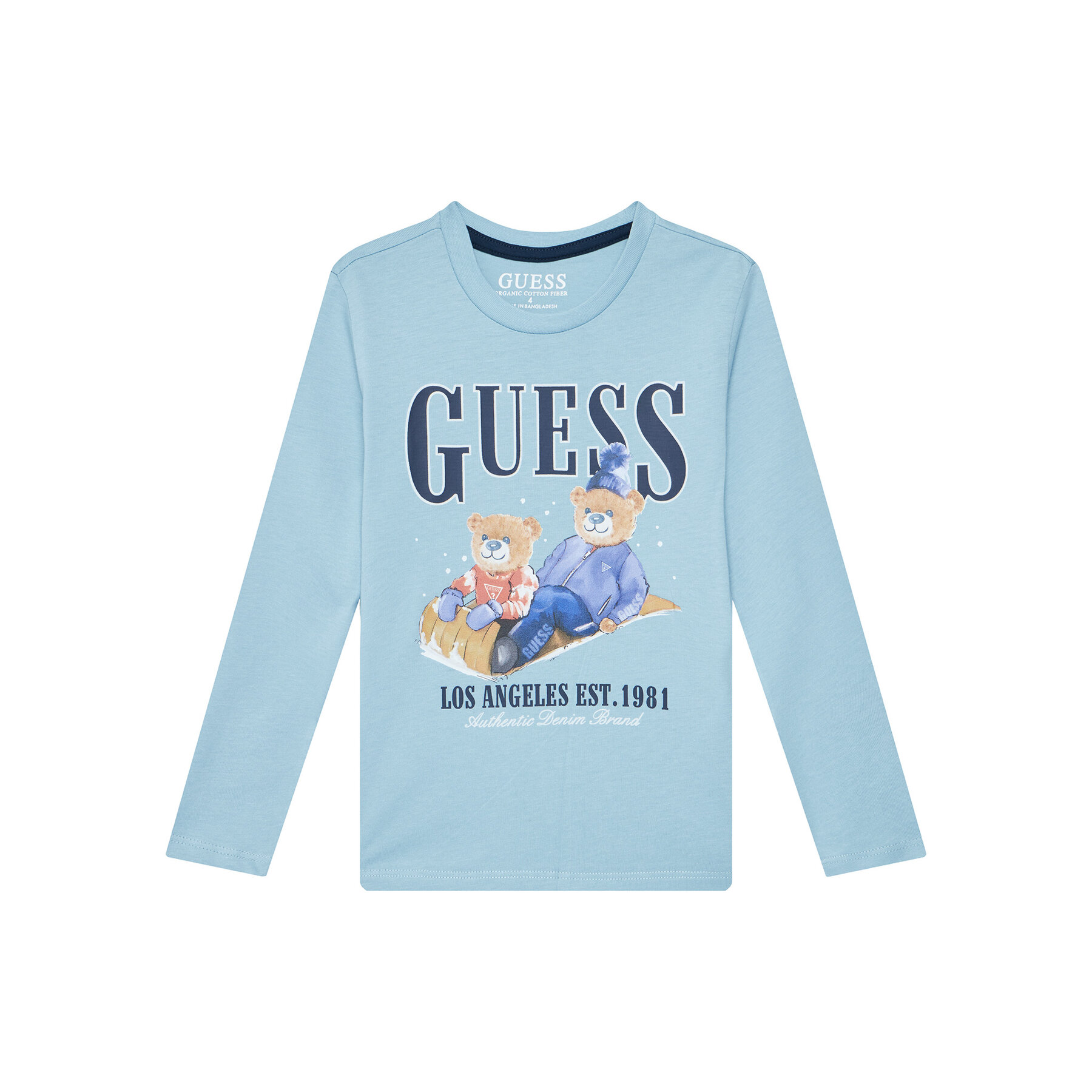 Guess Bluzka N5BI04I3Z14 Błękitny Regular Fit