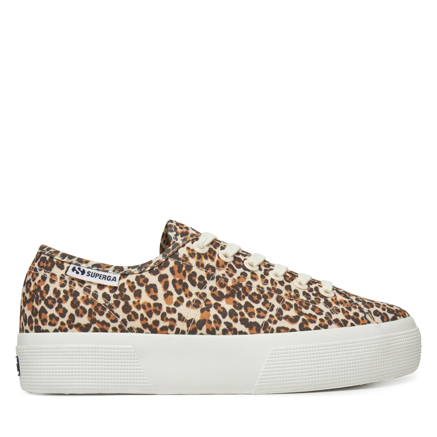 Superga Sneakersy Platform Leopard Print Brązowy