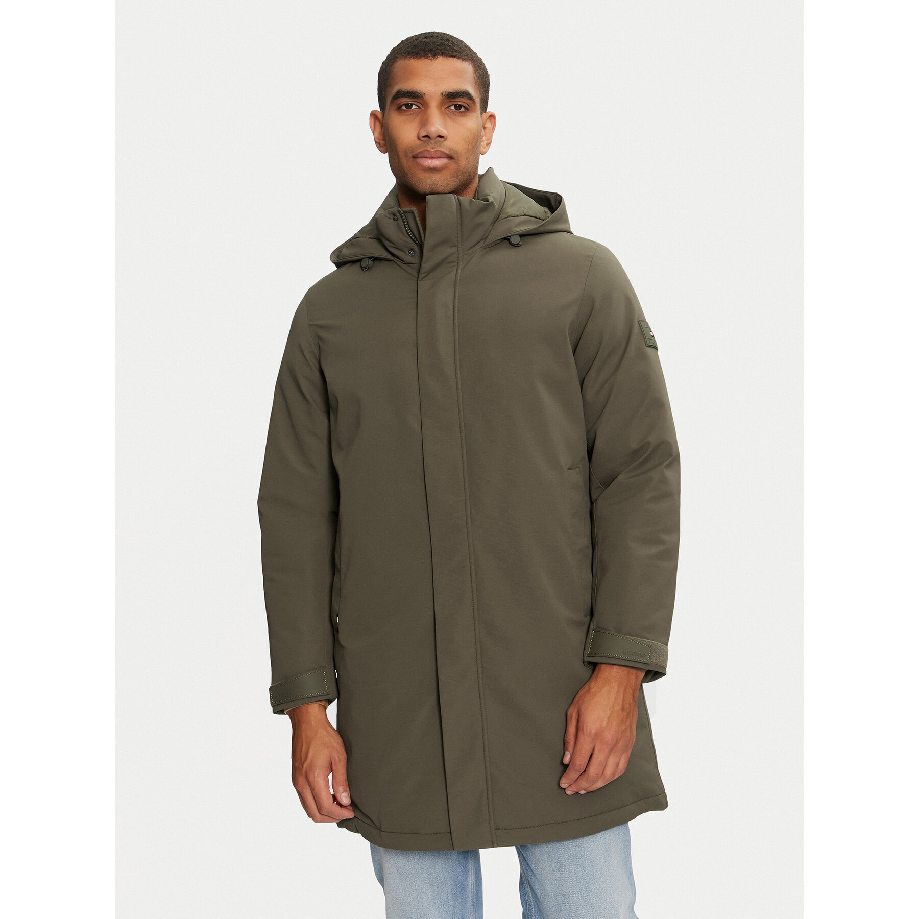 Tommy Hilfiger Parka MW0MW37369 Zielony Regular Fit