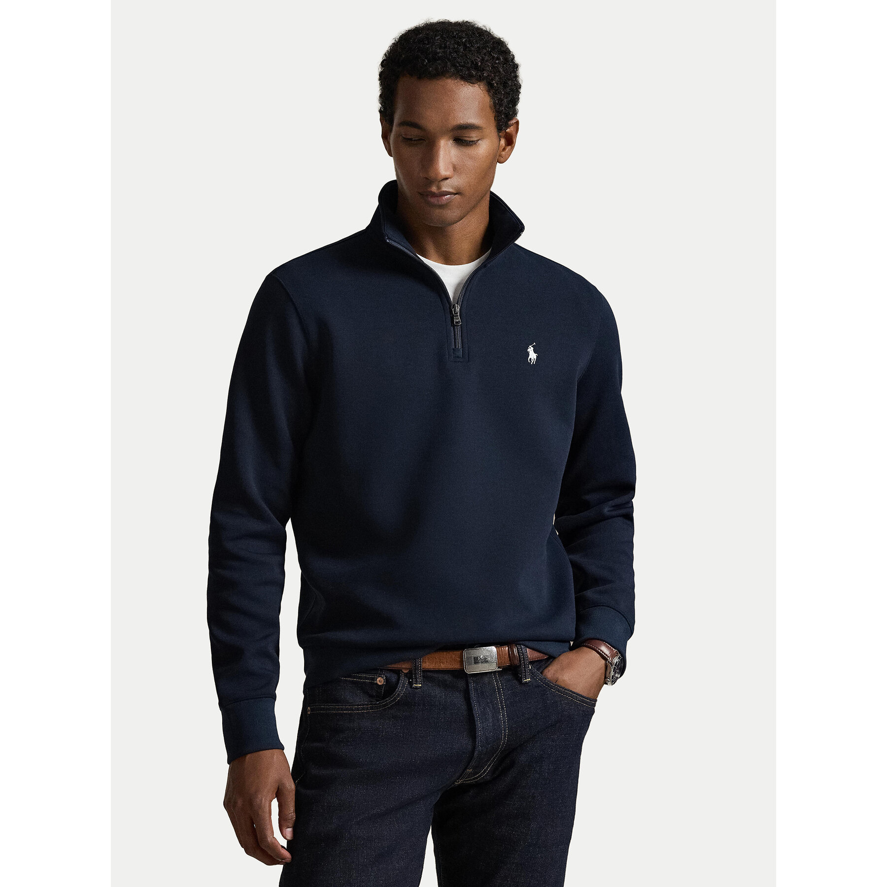 Polo Ralph Lauren Sweter 710P06234002 Granatowy Regular Fit