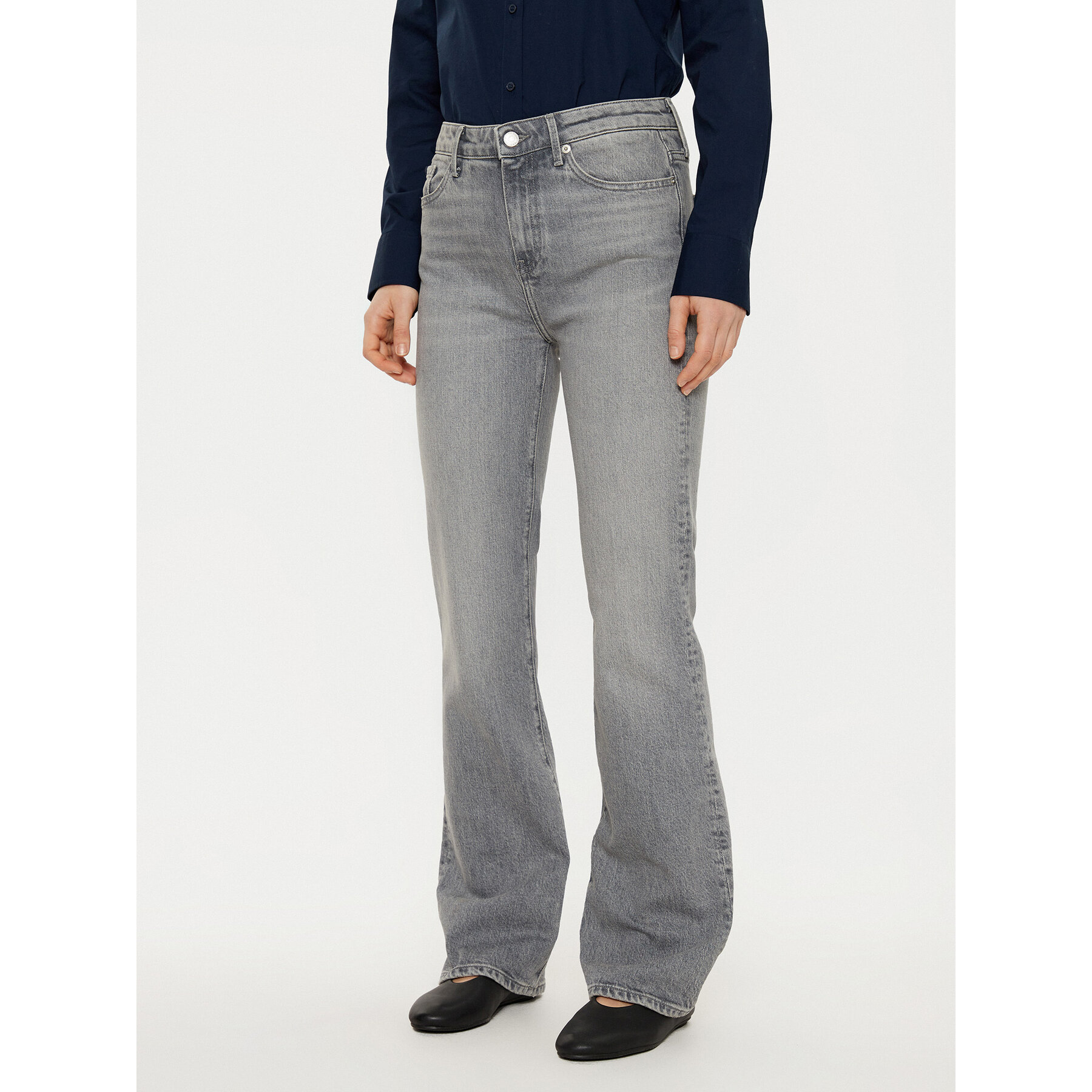 Tommy Hilfiger Jeansy WW0WW43703 Szary Flare Fit