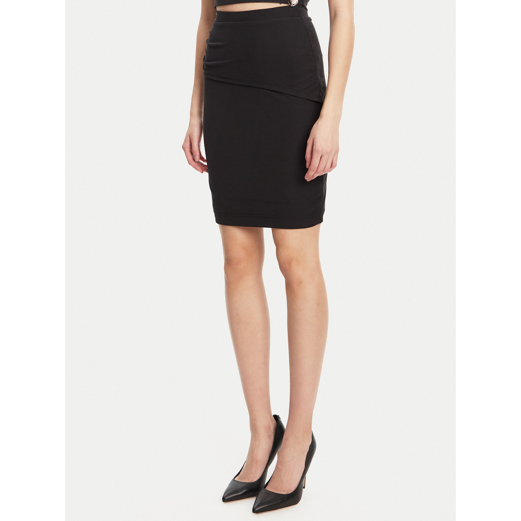Guess Spódnica mini W5YD64 KAQL2 Czarny Regular Fit