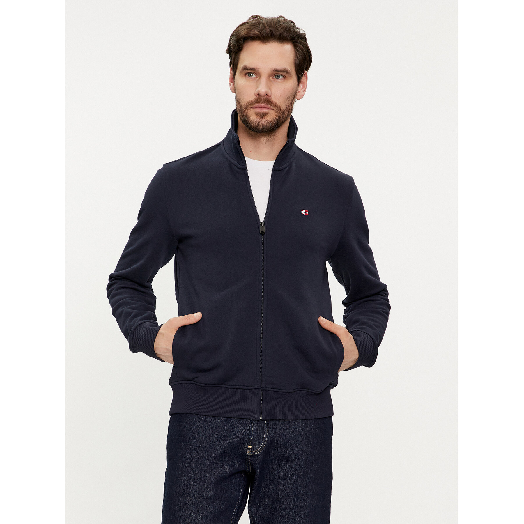 Napapijri Bluza Balis NP0A4HHW Granatowy Regular Fit