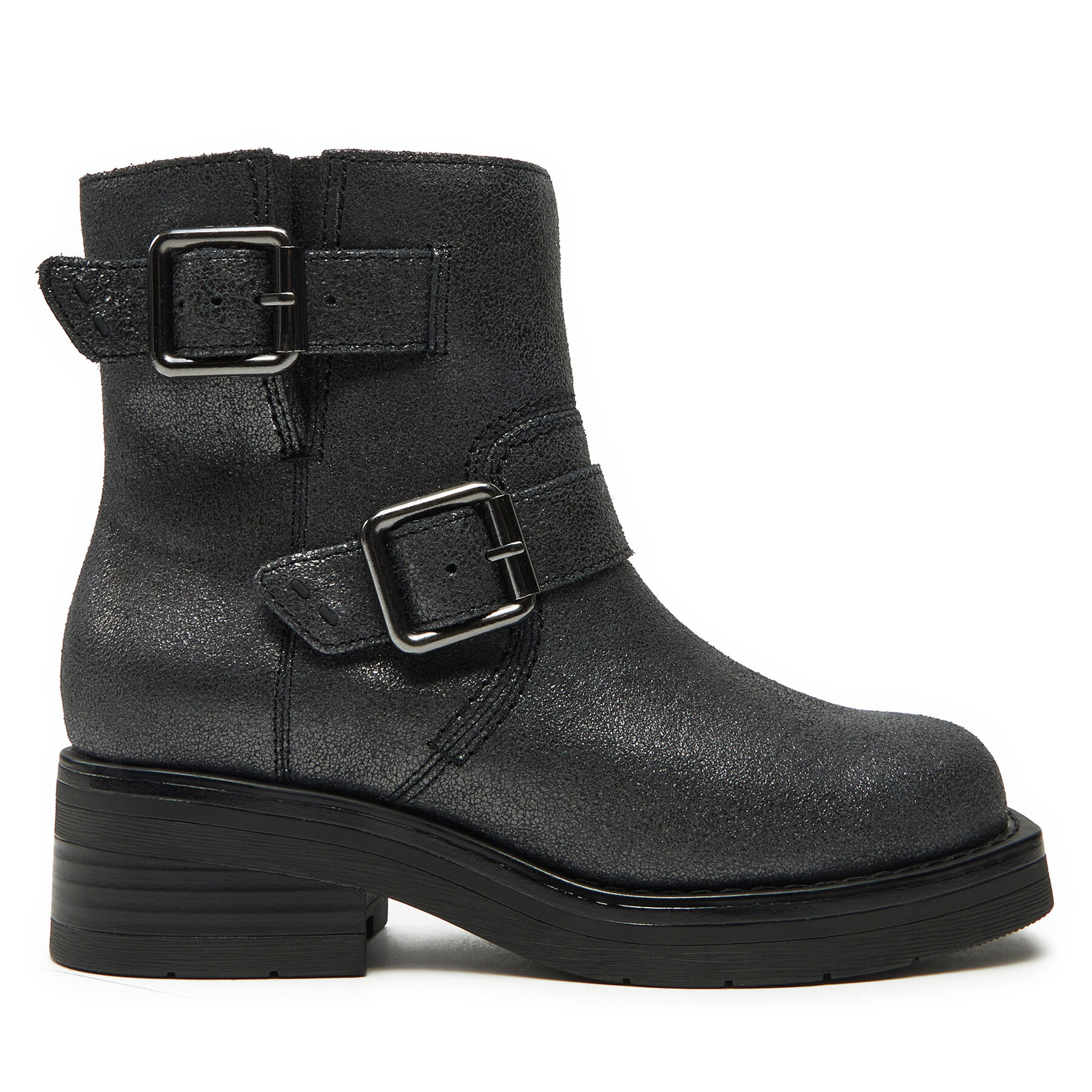 Clarks Botki Rebelle Buckle 26178889 Srebrny