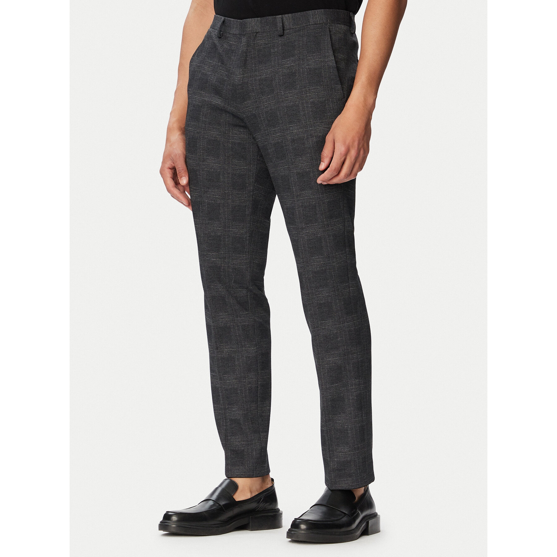 HUGO Chinosy Hesten263H-X 50565367 Szary ciemny Slim Fit