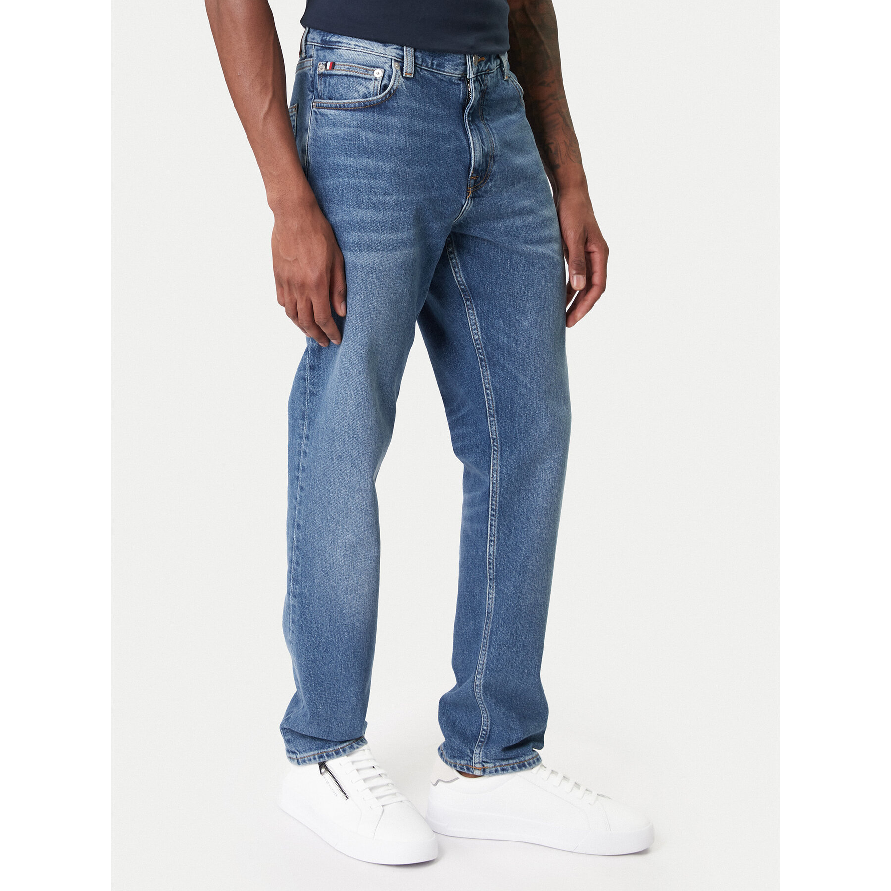 Tommy Hilfiger Jeansy Denton MW0MW41901 Niebieski Straight Fit