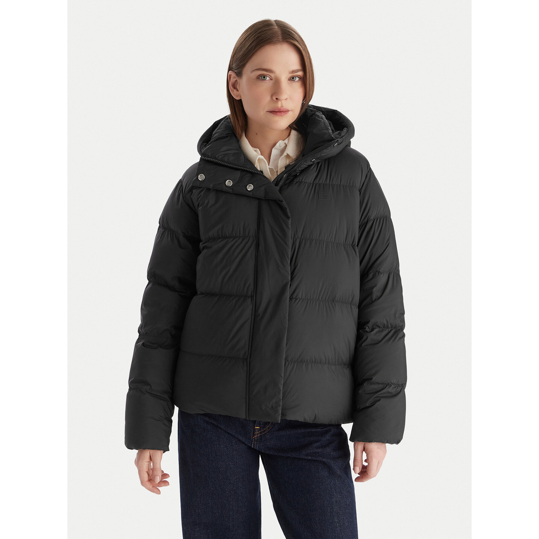 Tommy Hilfiger Kurtka puchowa WW0WW45739 Czarny Regular Fit