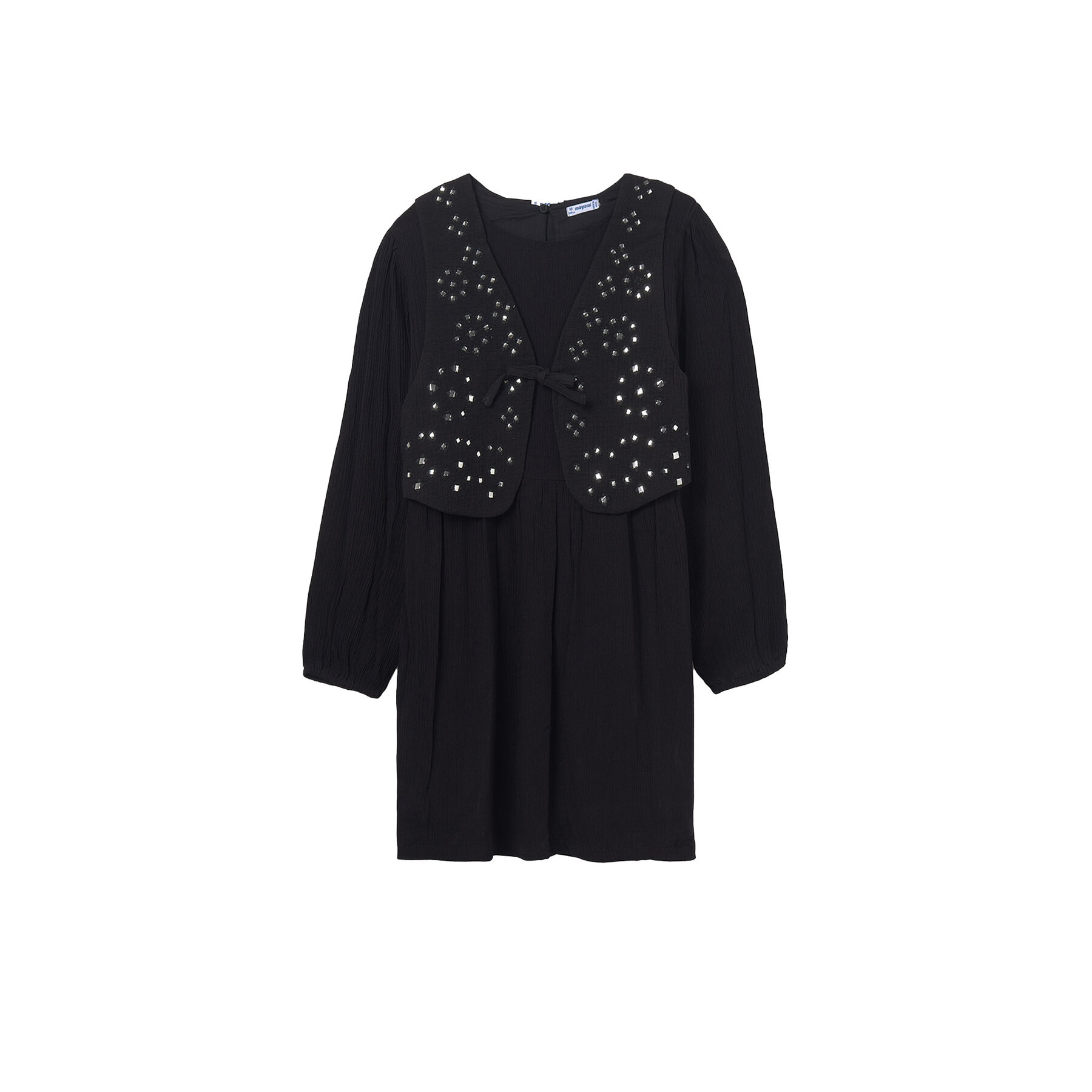 Mayoral Sukienka codzienna 7910 Czarny Regular Fit