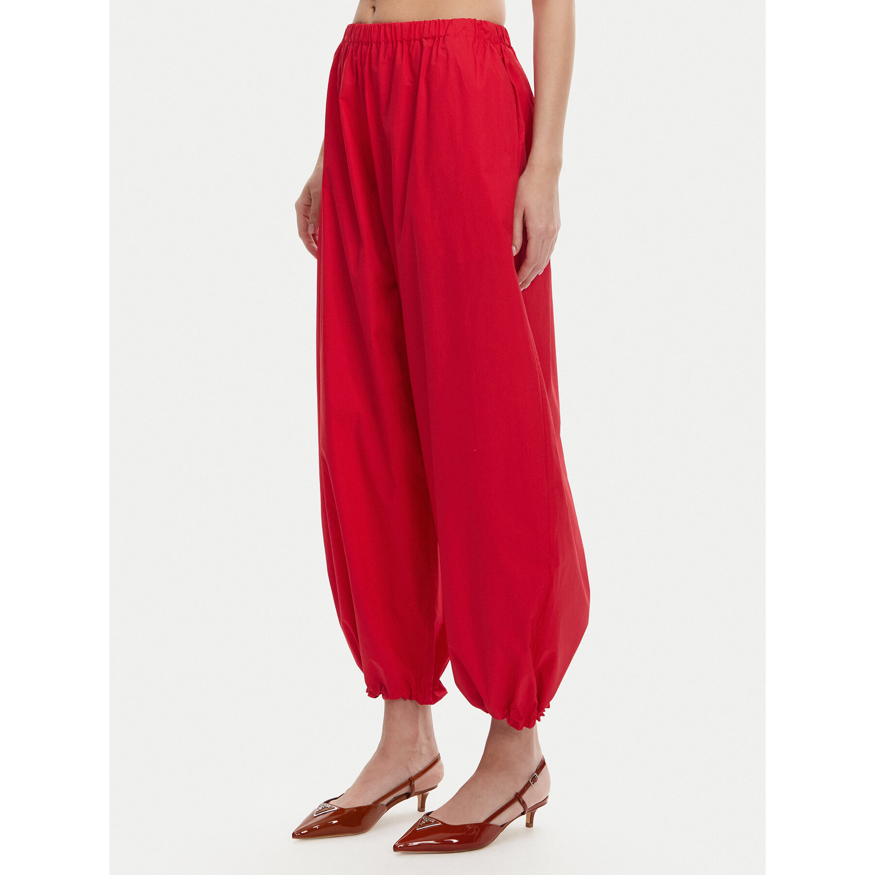 PINKO Spodnie materiałowe 105210 A2LD Czerwony Relaxed Fit