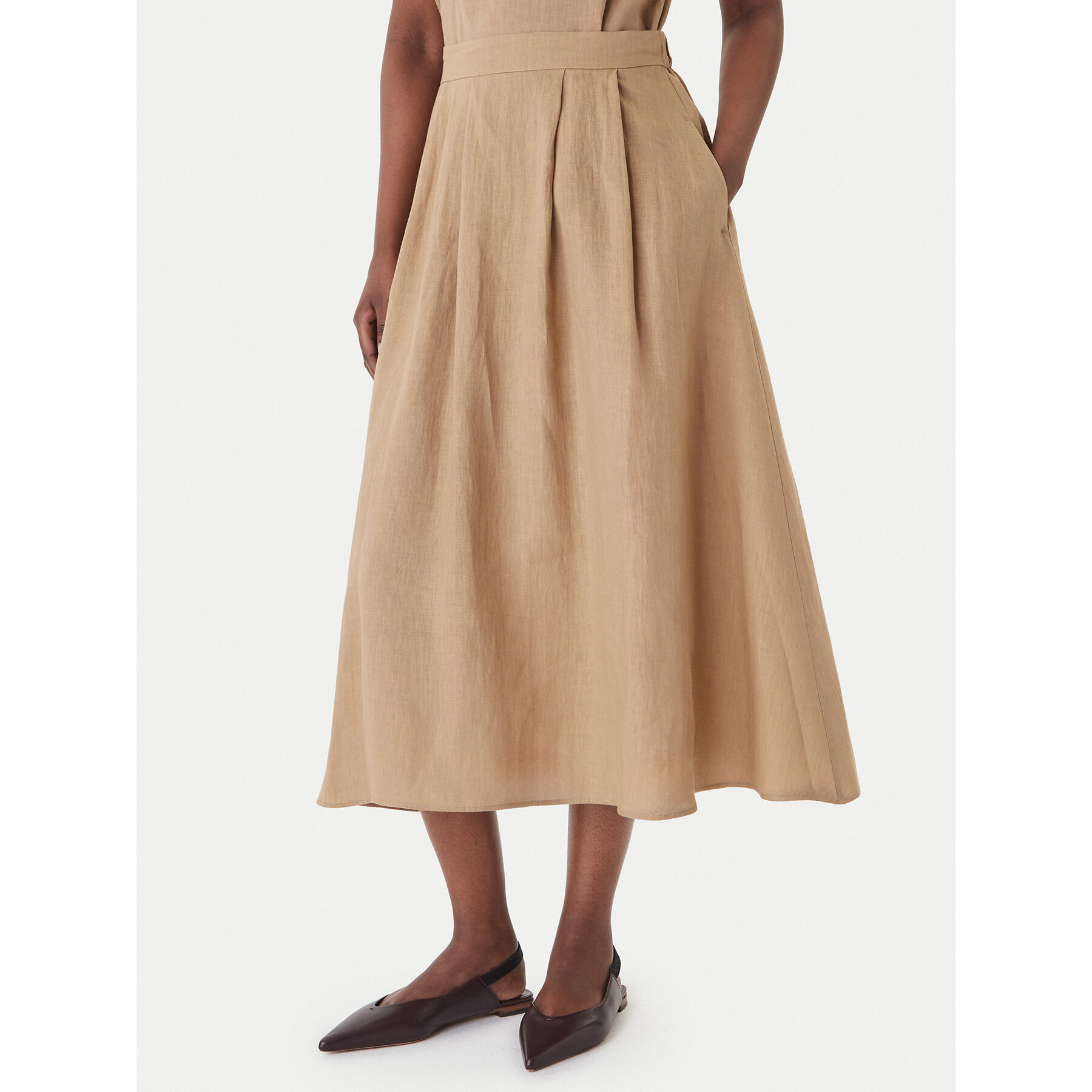 Marella Spódnica trapezowa Biada 2615101082 Beżowy Regular Fit