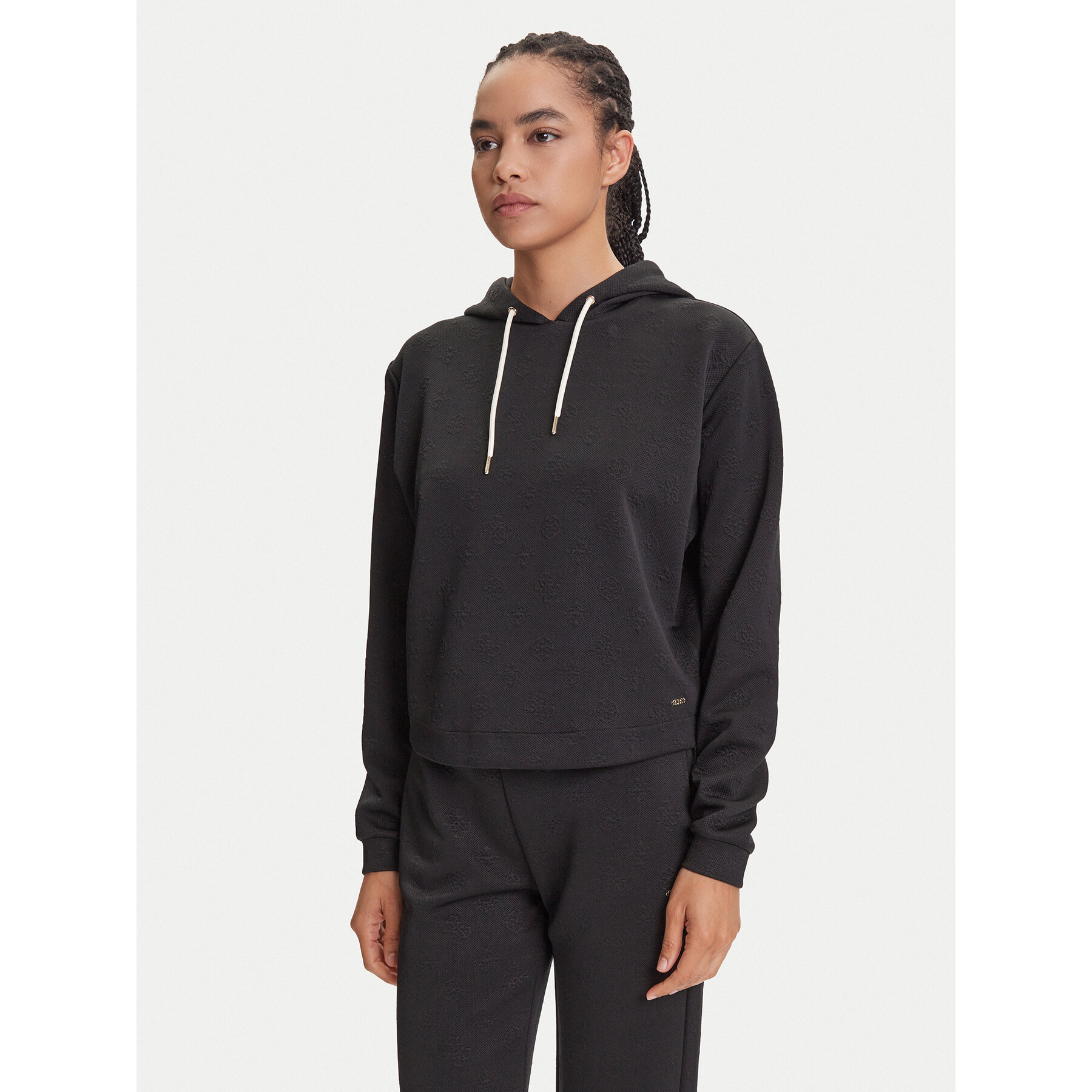 Guess Bluza V5YQ04 KBSL2 Czarny Regular Fit