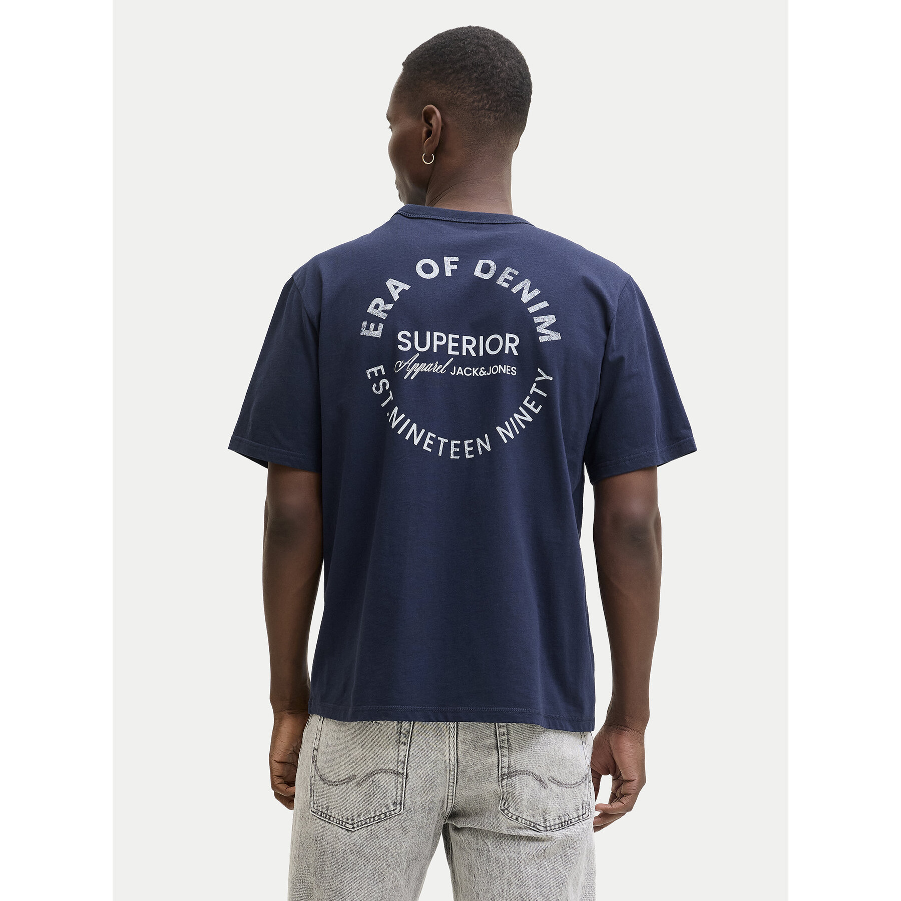 Jack & Jones T-Shirt Edover 12288005 Granatowy Regular Fit