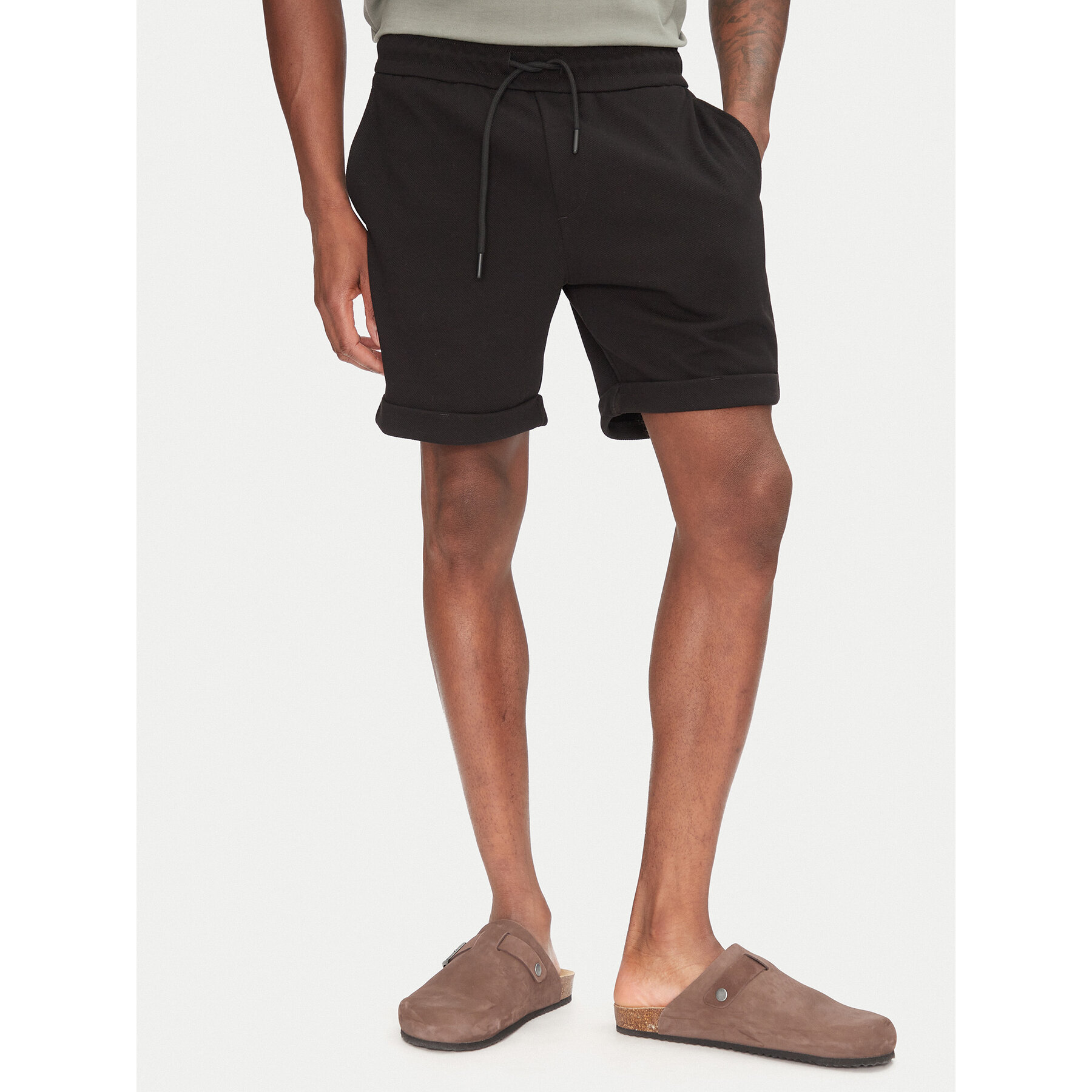 Only & Sons Szorty materiałowe New Kodyl 22033722 Czarny Regular Fit