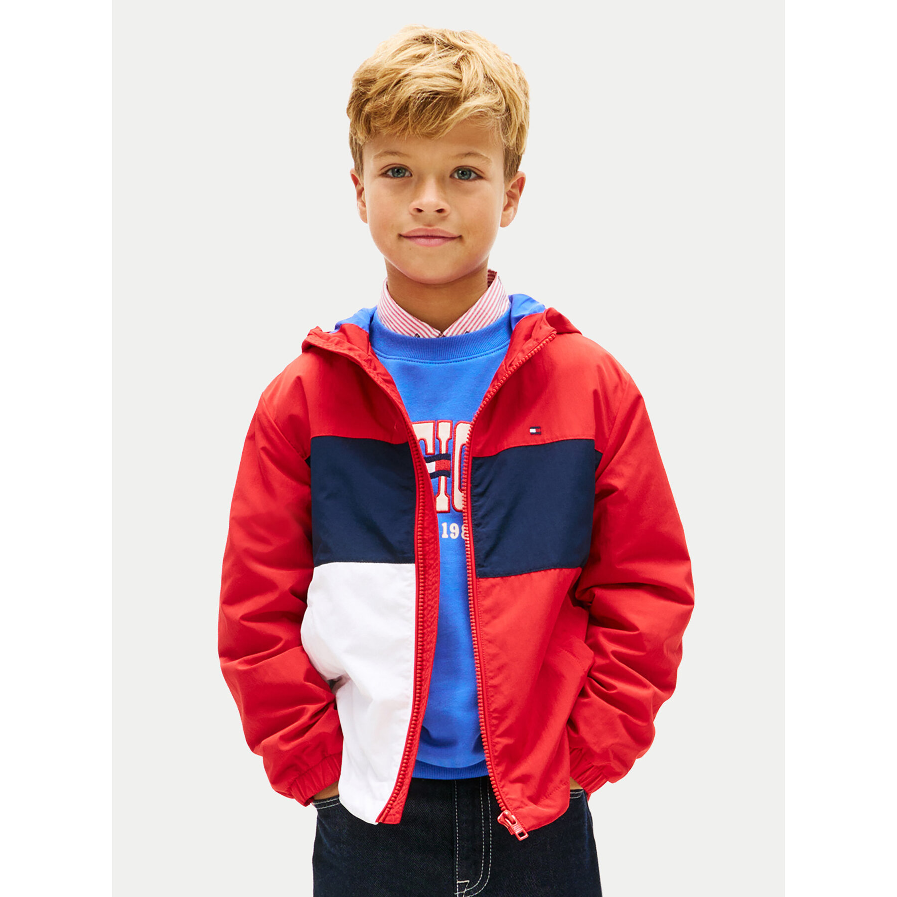Tommy Hilfiger Kurtka przejściowa KB0KB10389 Czerwony Regular Fit