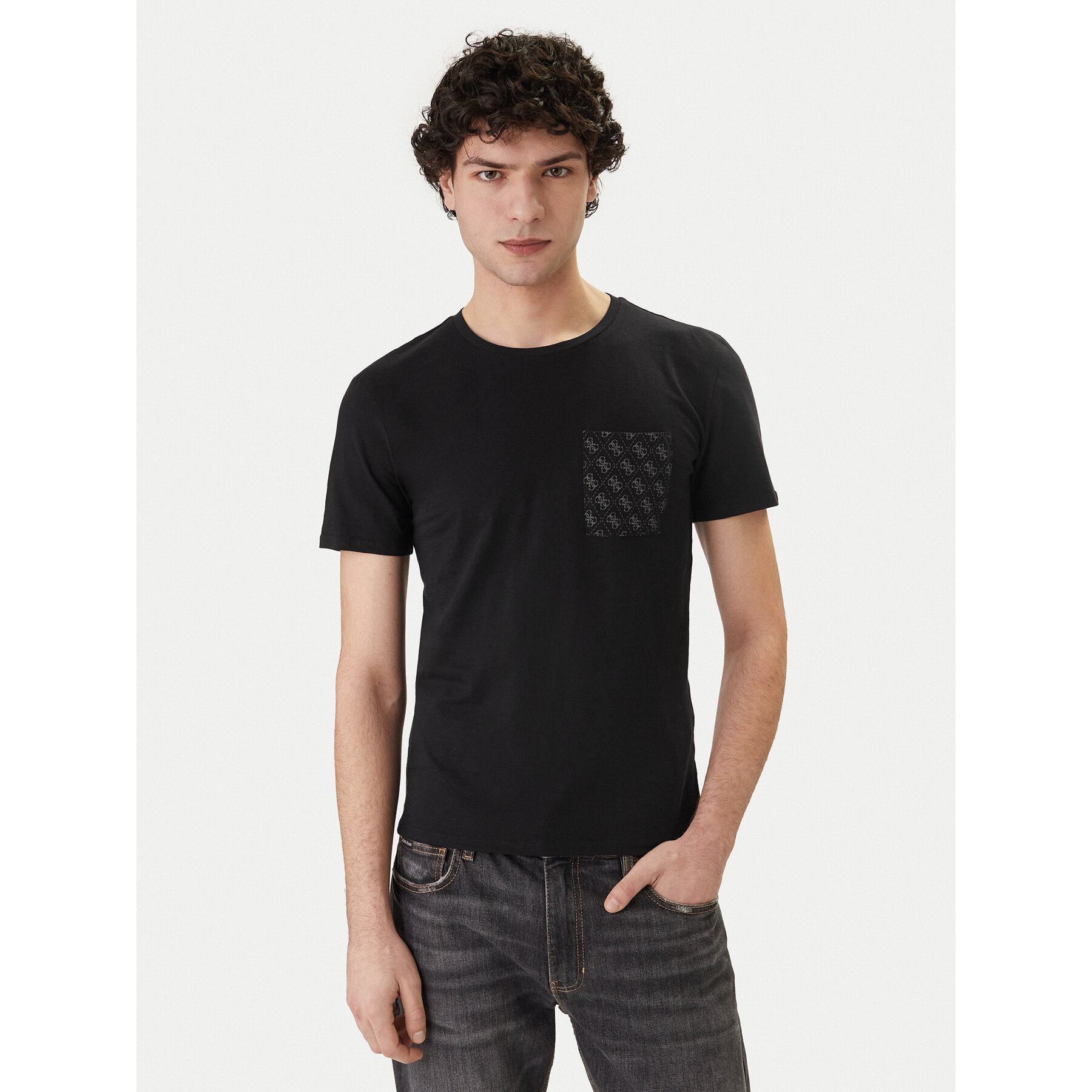 Guess T-Shirt F6GI12 K6XN4 Czarny Regular Fit