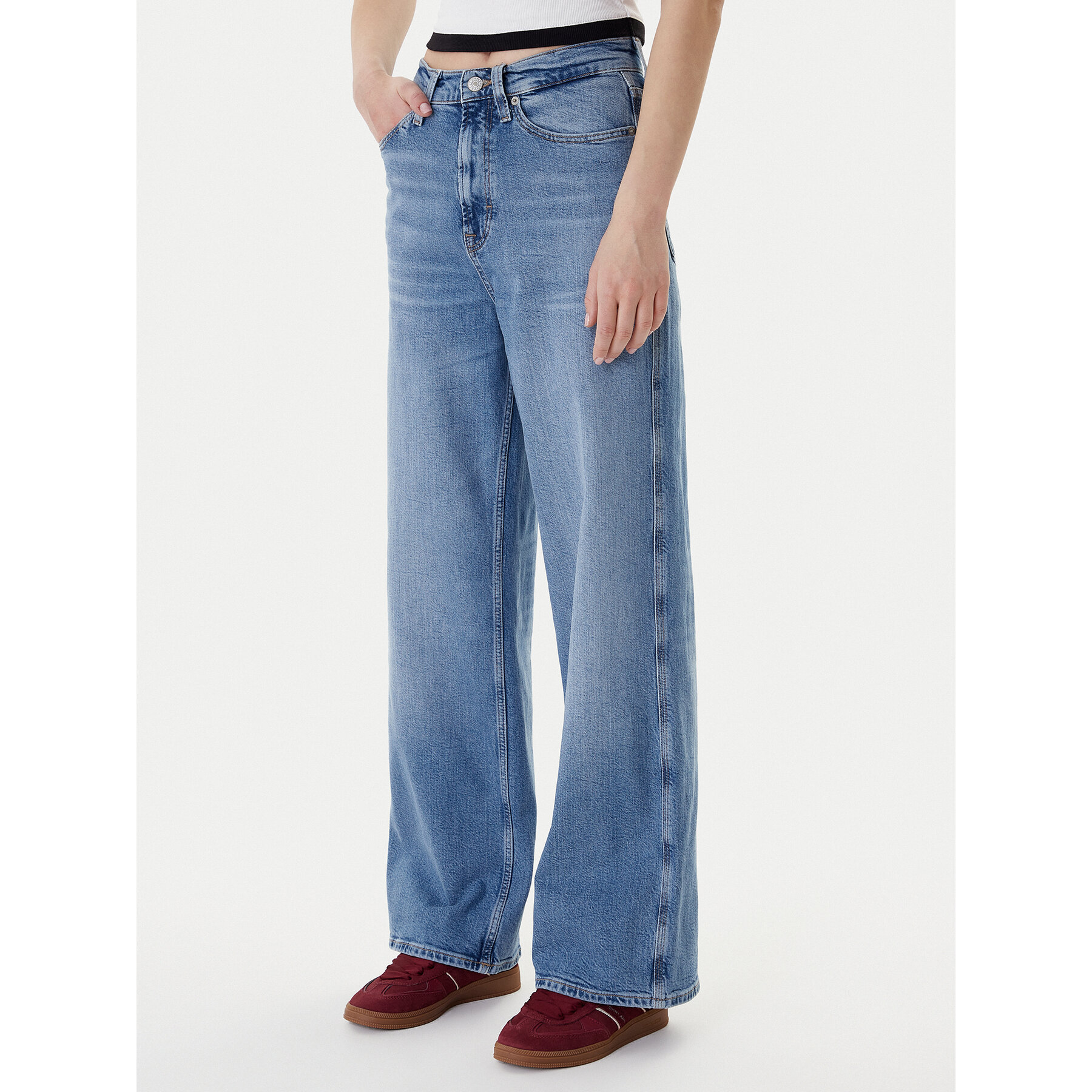 Tommy Jeans Jeansy Claire DW0DW21985 Niebieski Wide Leg