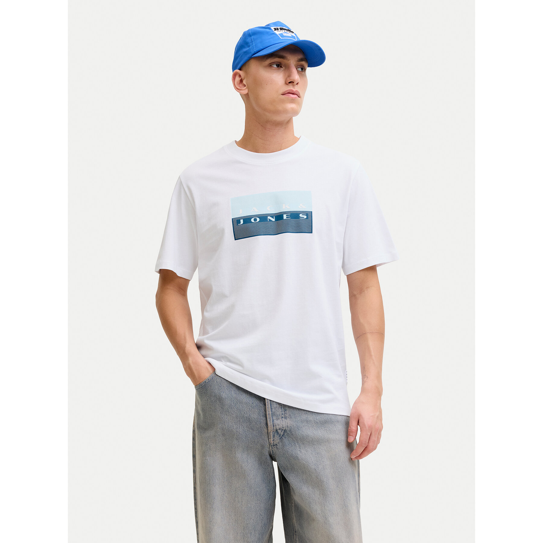 Jack & Jones T-Shirt Fusion 12289863 Biały Regular Fit
