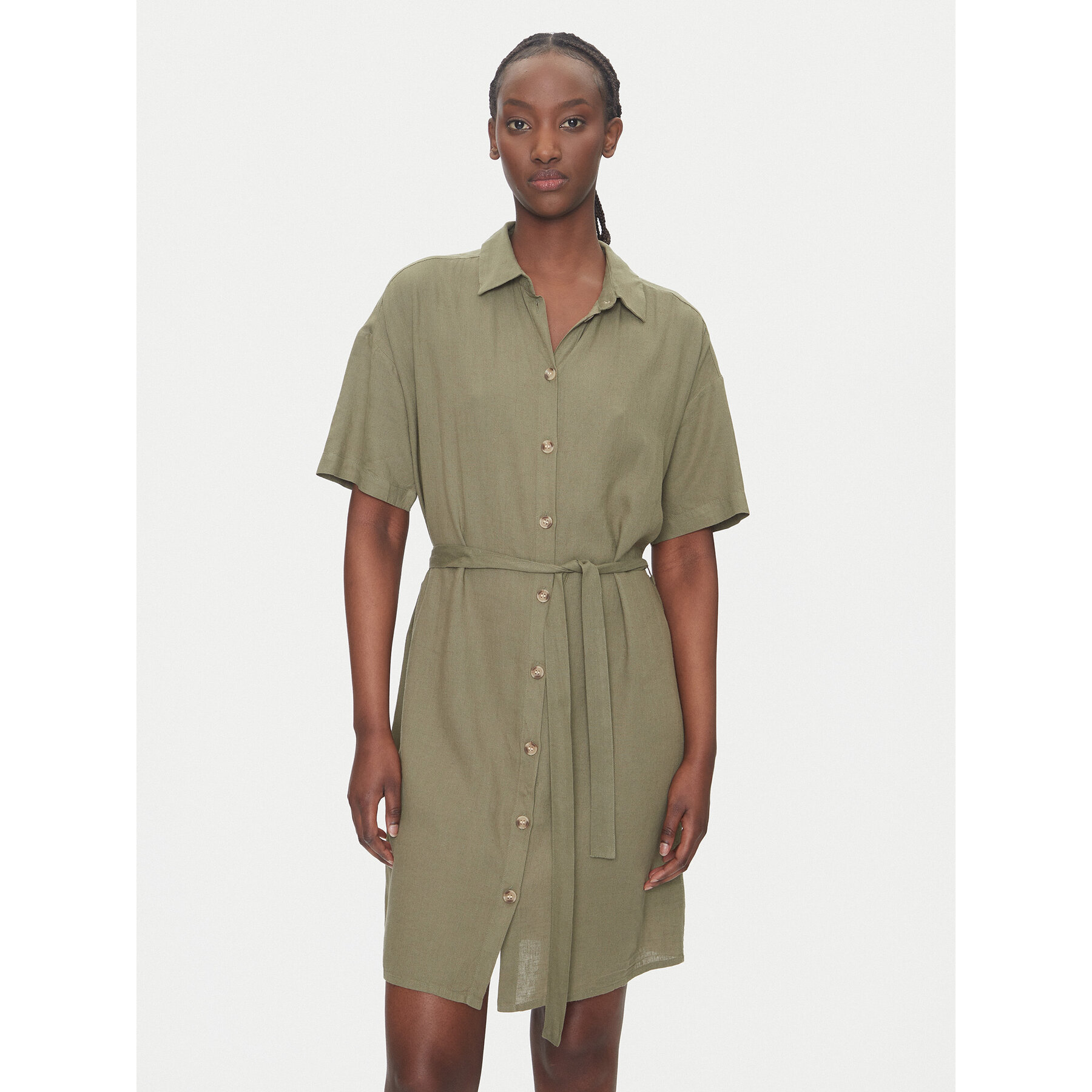 Vero Moda Sukienka koszulowa Thea 10333791 Zielony Loose Fit