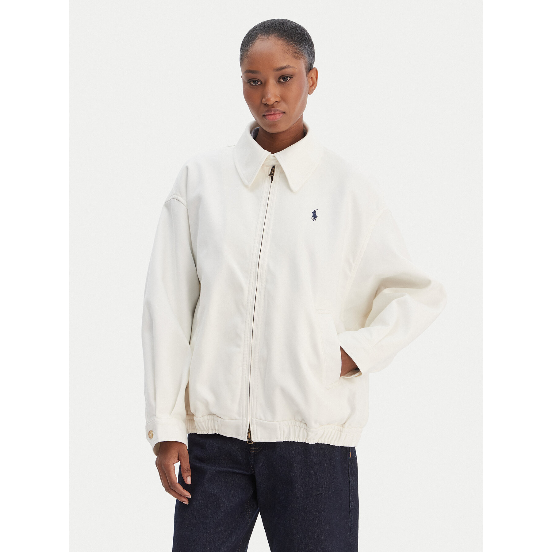 Polo Ralph Lauren Kurtka przejściowa 211A96311001 Écru Oversize