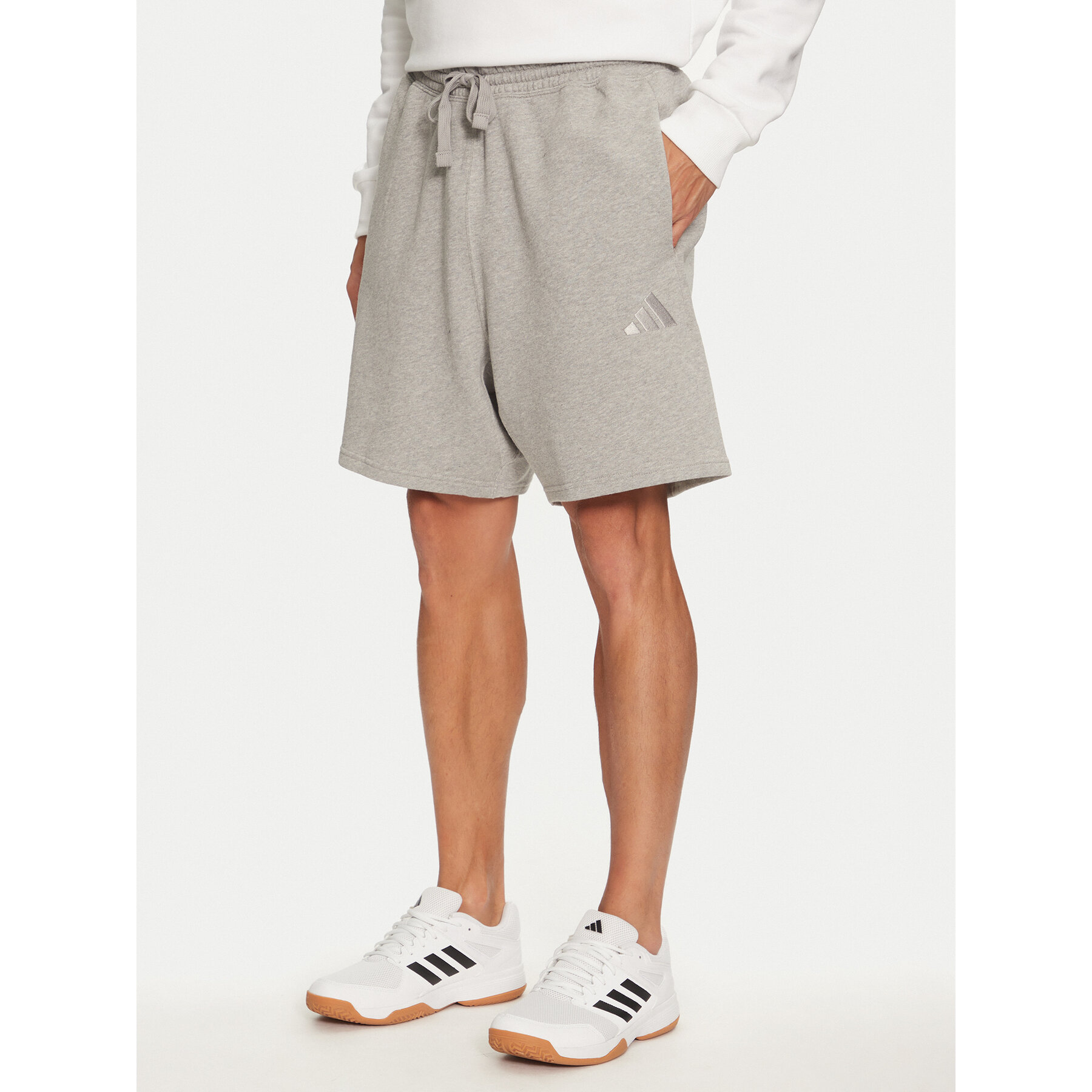 adidas Szorty sportowe ALL SZN French IY4152 Szary Regular Fit