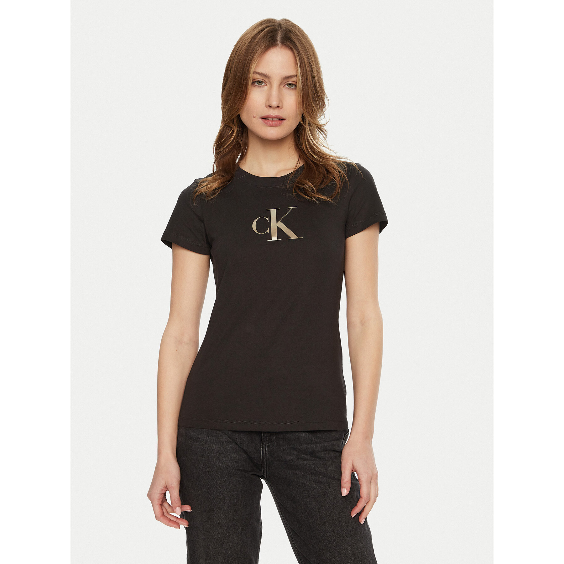Calvin Klein Jeans T-Shirt Gradient J20J224982 Czarny Slim Fit