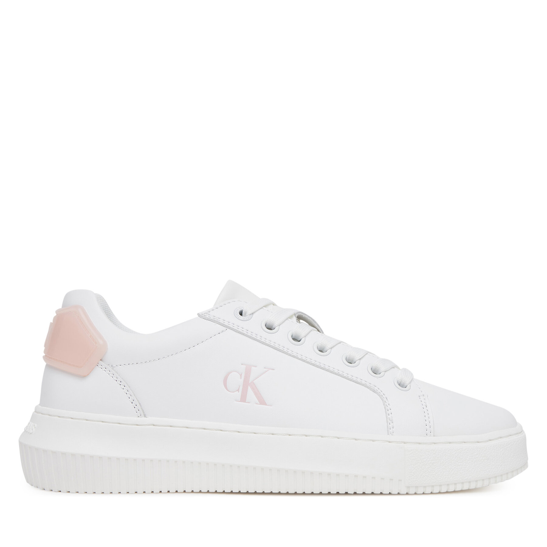 Calvin Klein Jeans Sneakersy Chunky Cupsole Ru Patch Lth Wn YW0YW01846 Biały