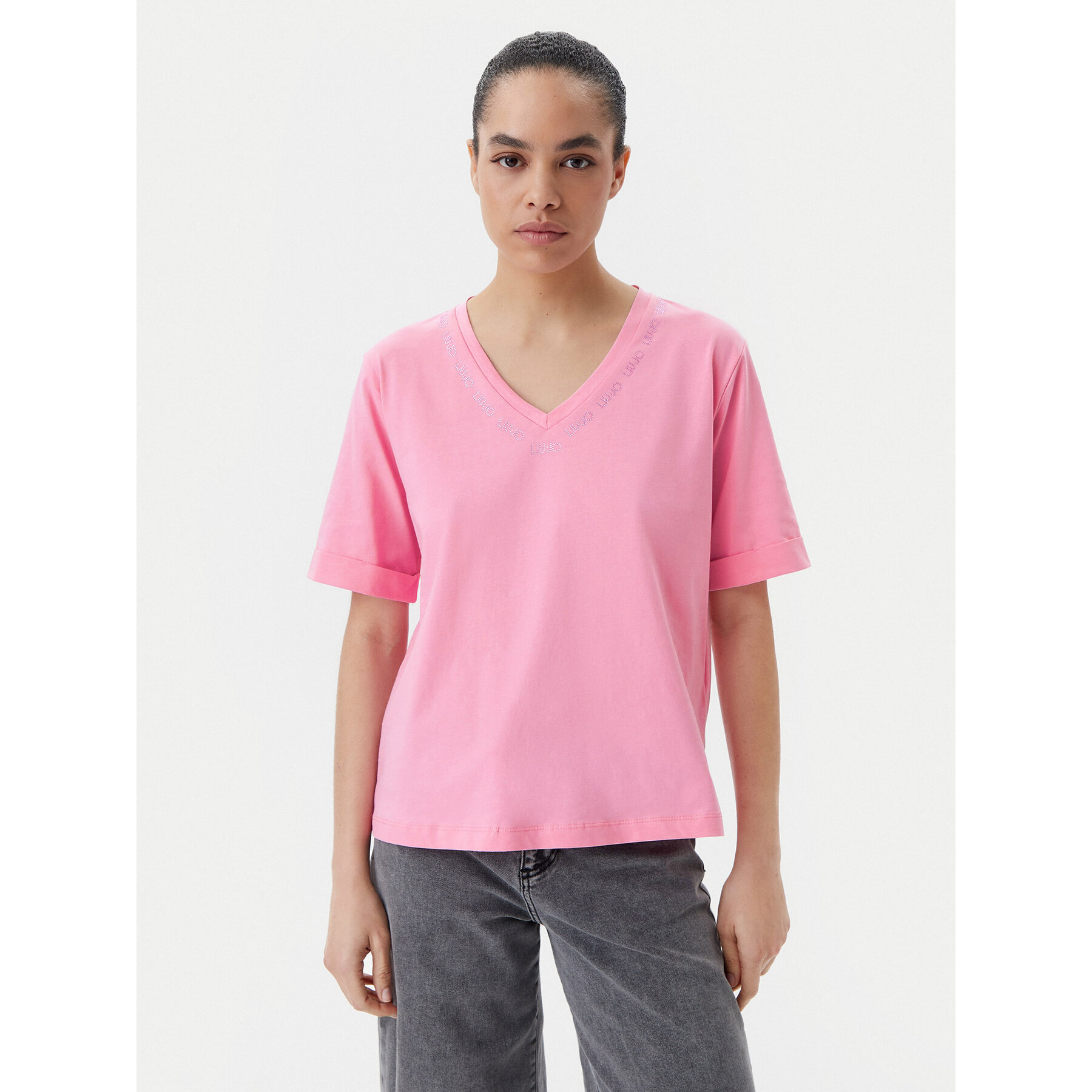 Liu Jo Sport T-Shirt q-roa-35247 Kolorowy Regular Fit