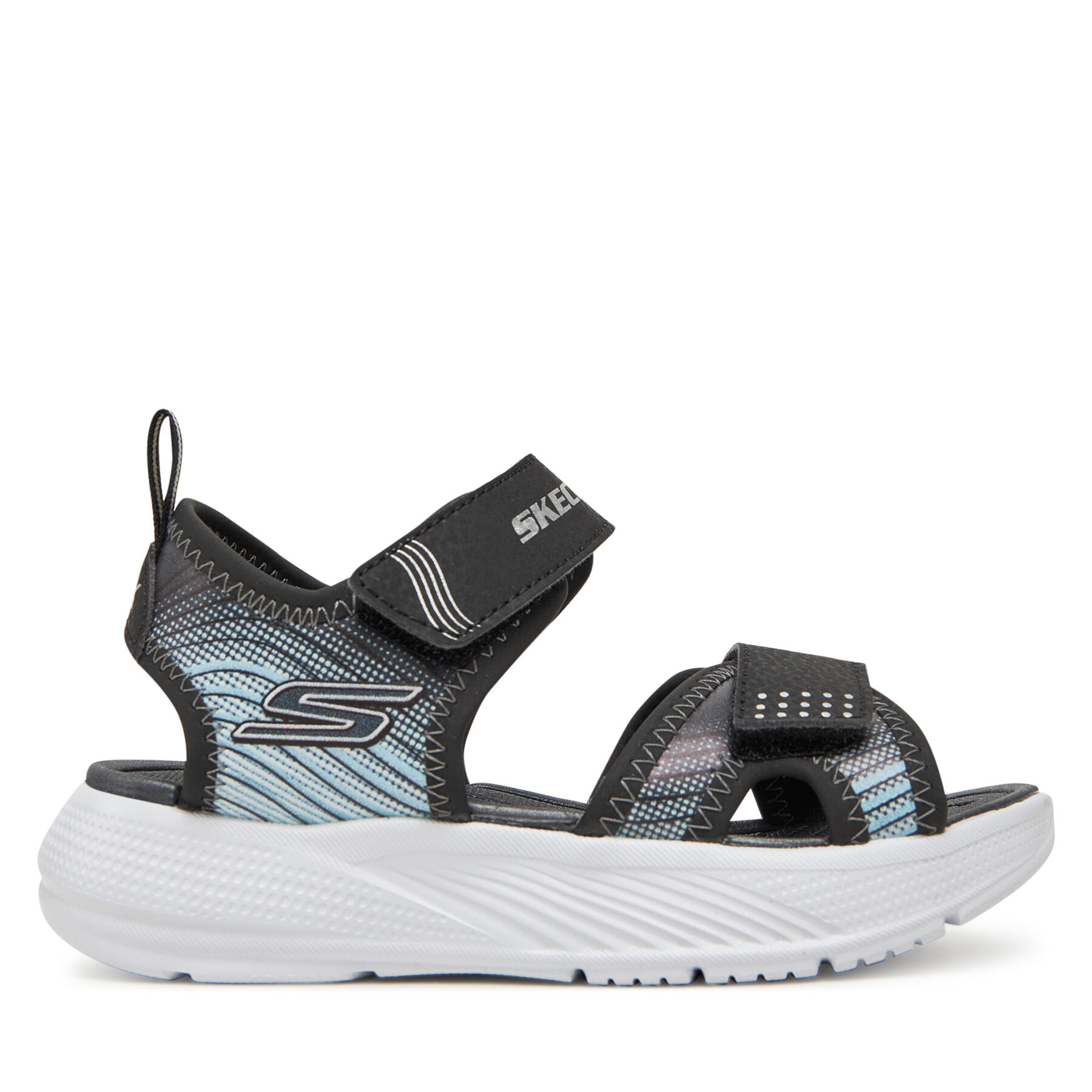 Skechers Sandały Microspec-Splash- 407034L/BKSL Czarny