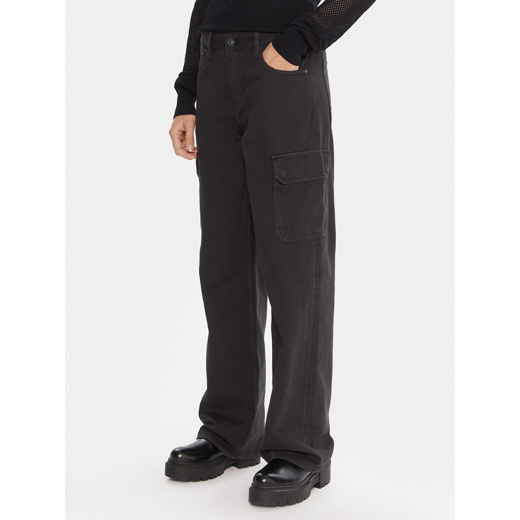 G-Star Raw Spodnie materiałowe Judee D24673-E078 Czarny Relaxed Fit