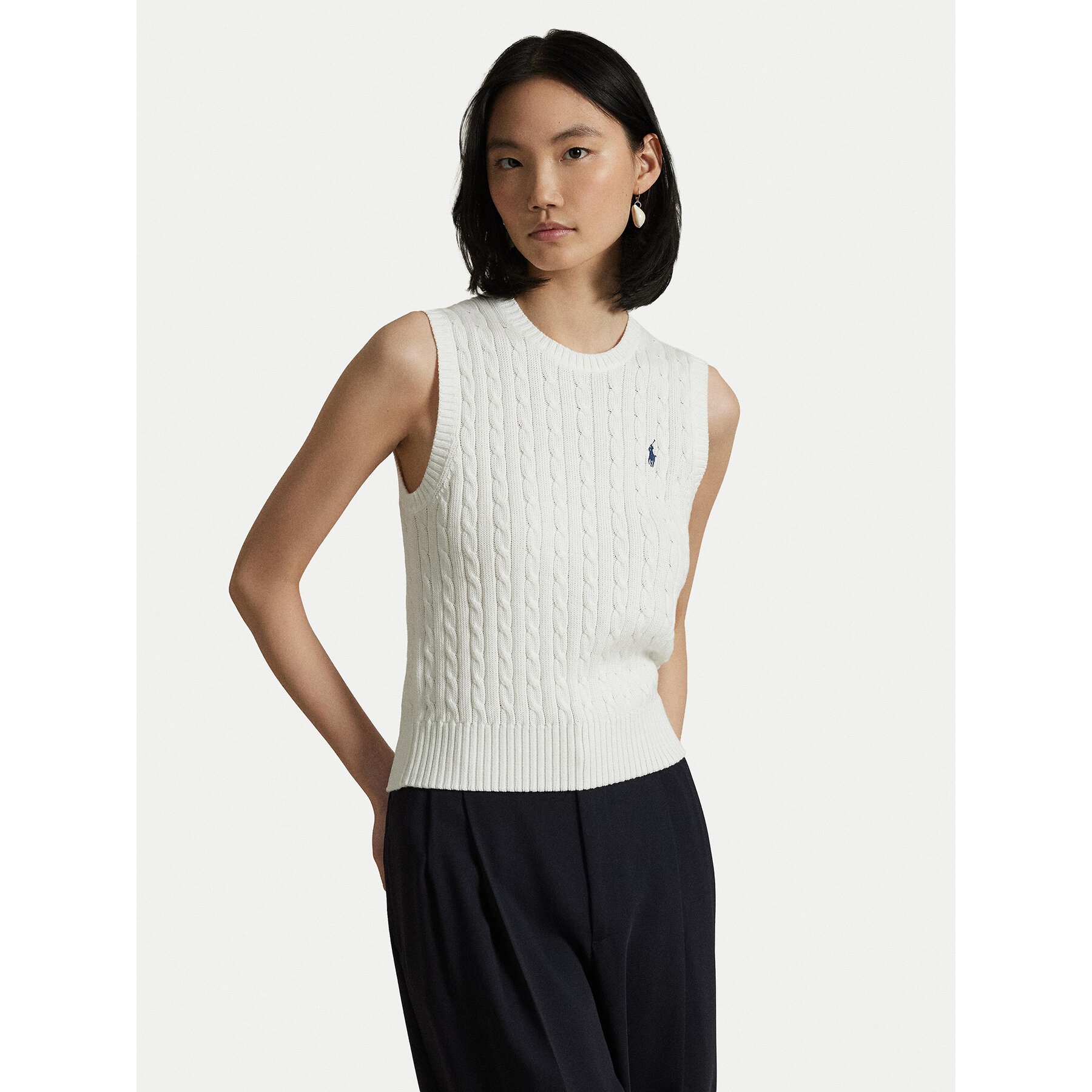 Polo Ralph Lauren Kamizelka 211971882001 Biały Slim Fit