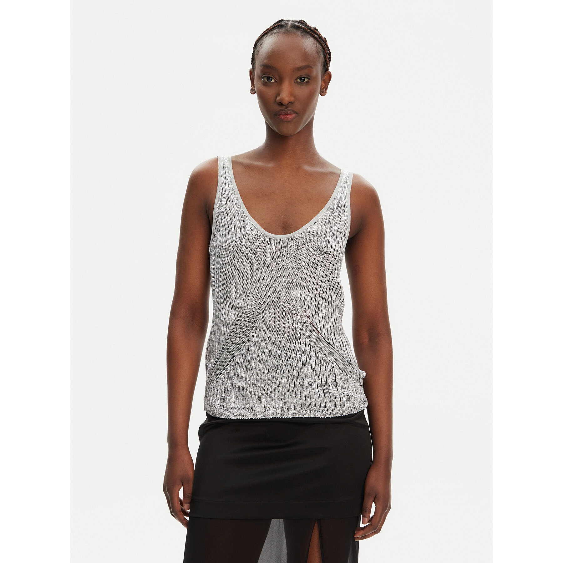 PINKO Top Noha 105148 A2LO Szary Regular Fit