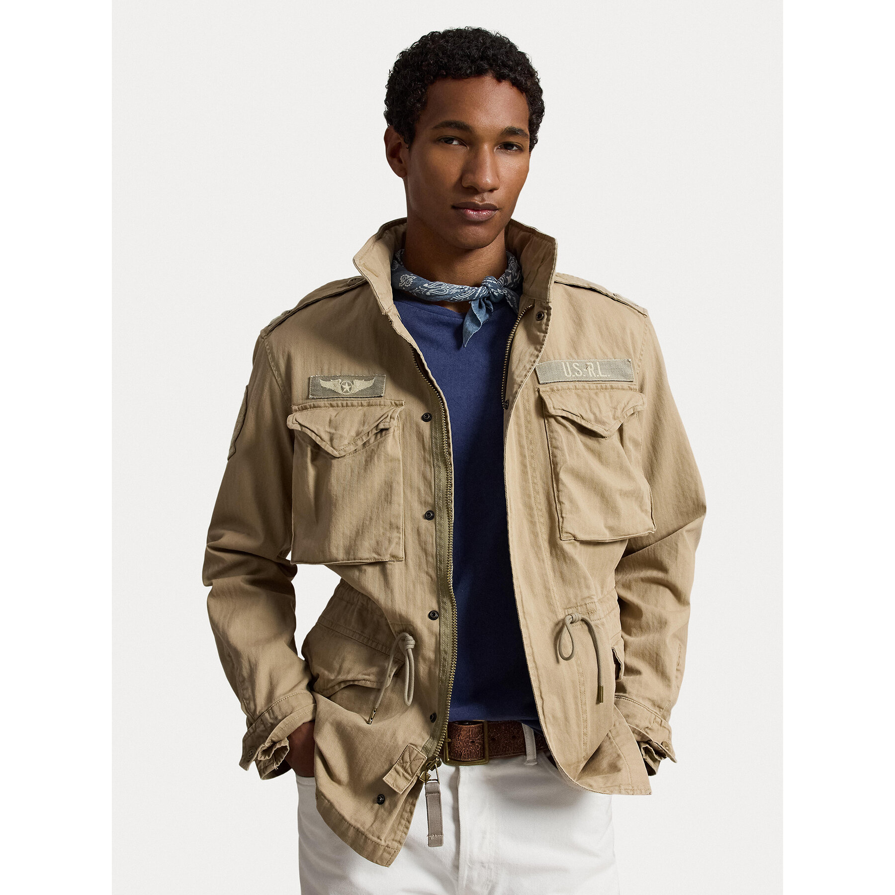 Polo Ralph Lauren Kurtka przejściowa The Iconic Field 710961616500 Beżowy Regular Fit