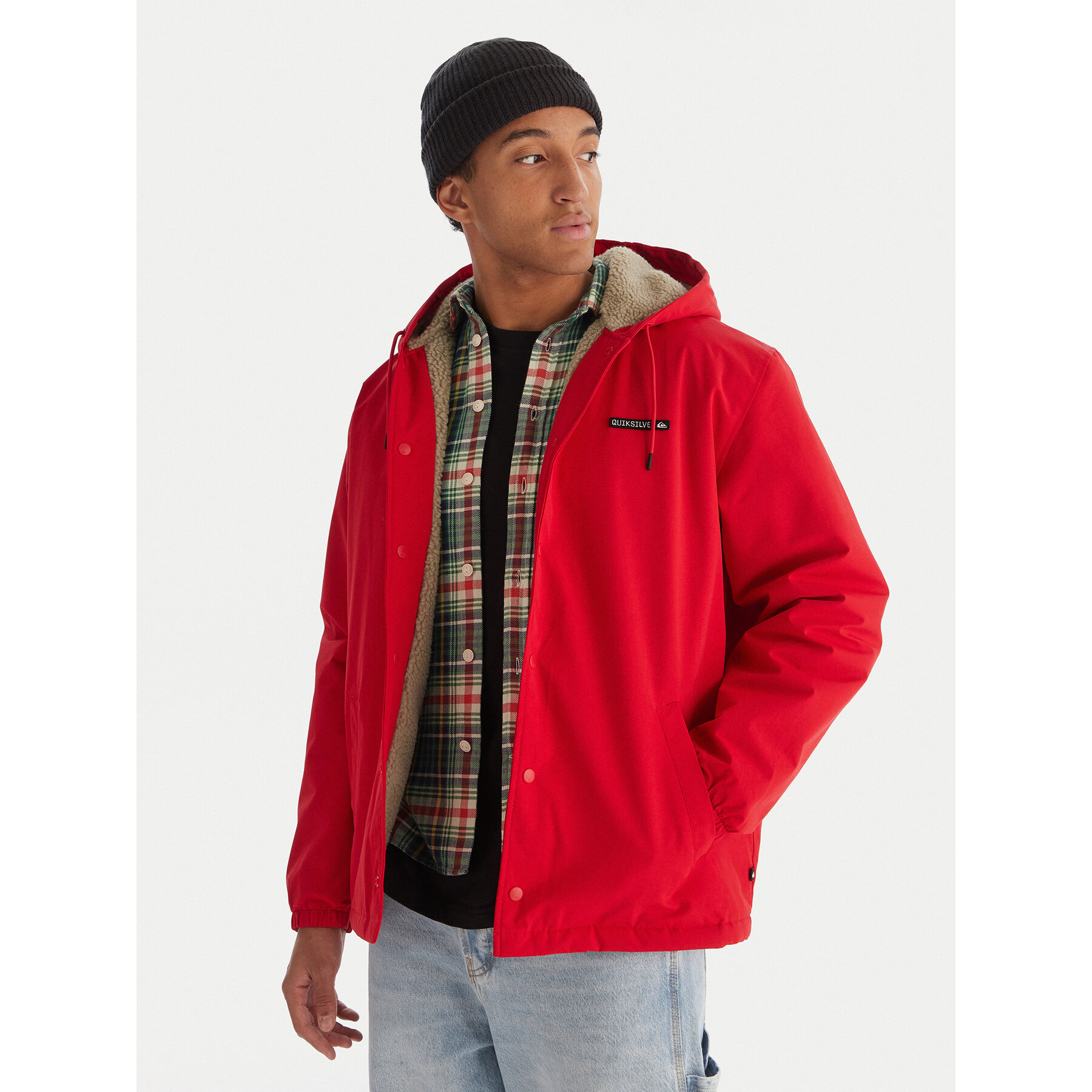 Quiksilver Kurtka przejściowa EQYJK04186 Czerwony Regular Fit