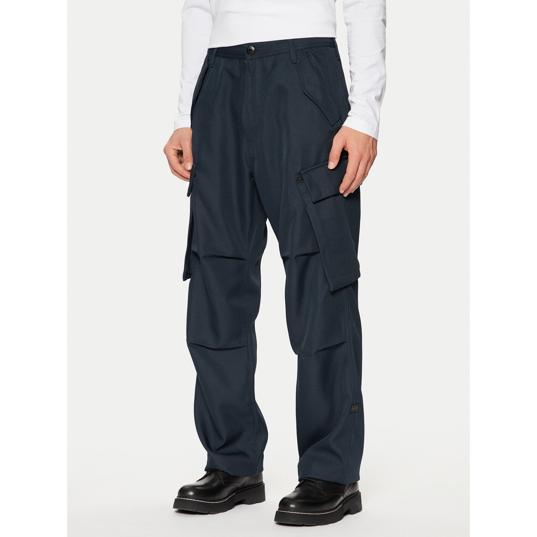 G-Star Raw Spodnie materiałowe R-3N D25224 862 Granatowy Straight Fit