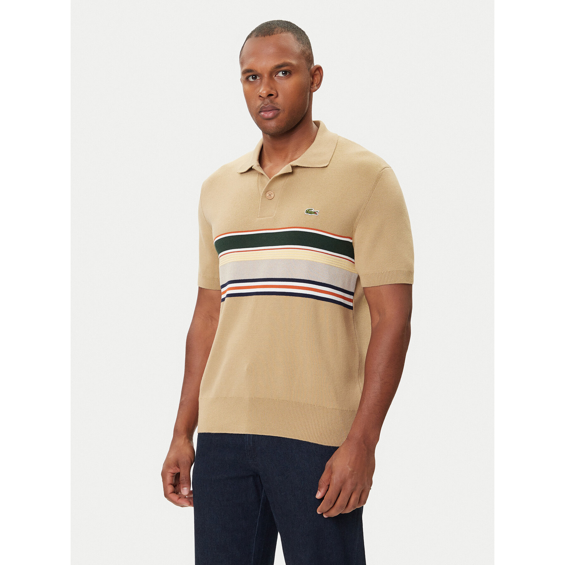 Lacoste Polo AH5200 Beżowy Regular Fit