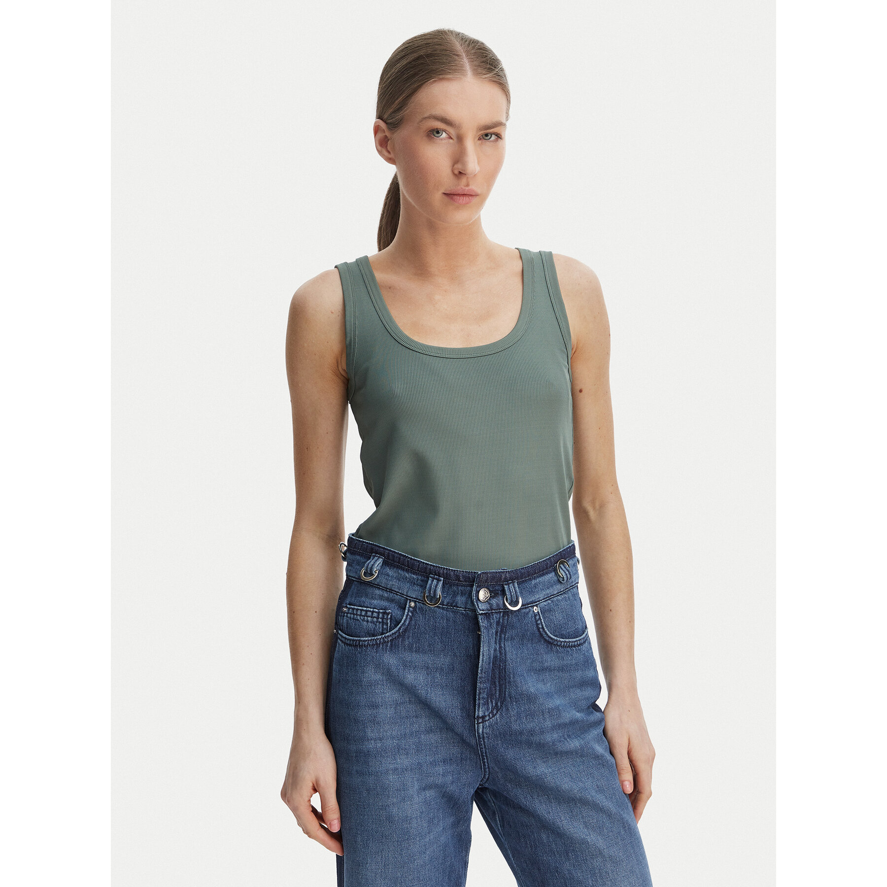 Marella Top Orata 2613941015 Zielony Slim Fit