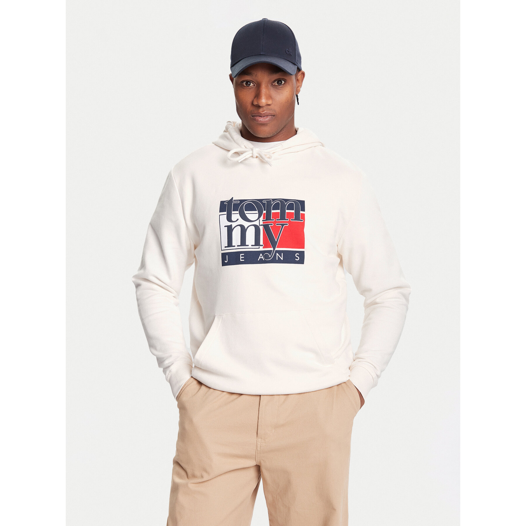 Tommy Jeans Bluza DM0DM22092 Biały Relaxed Fit
