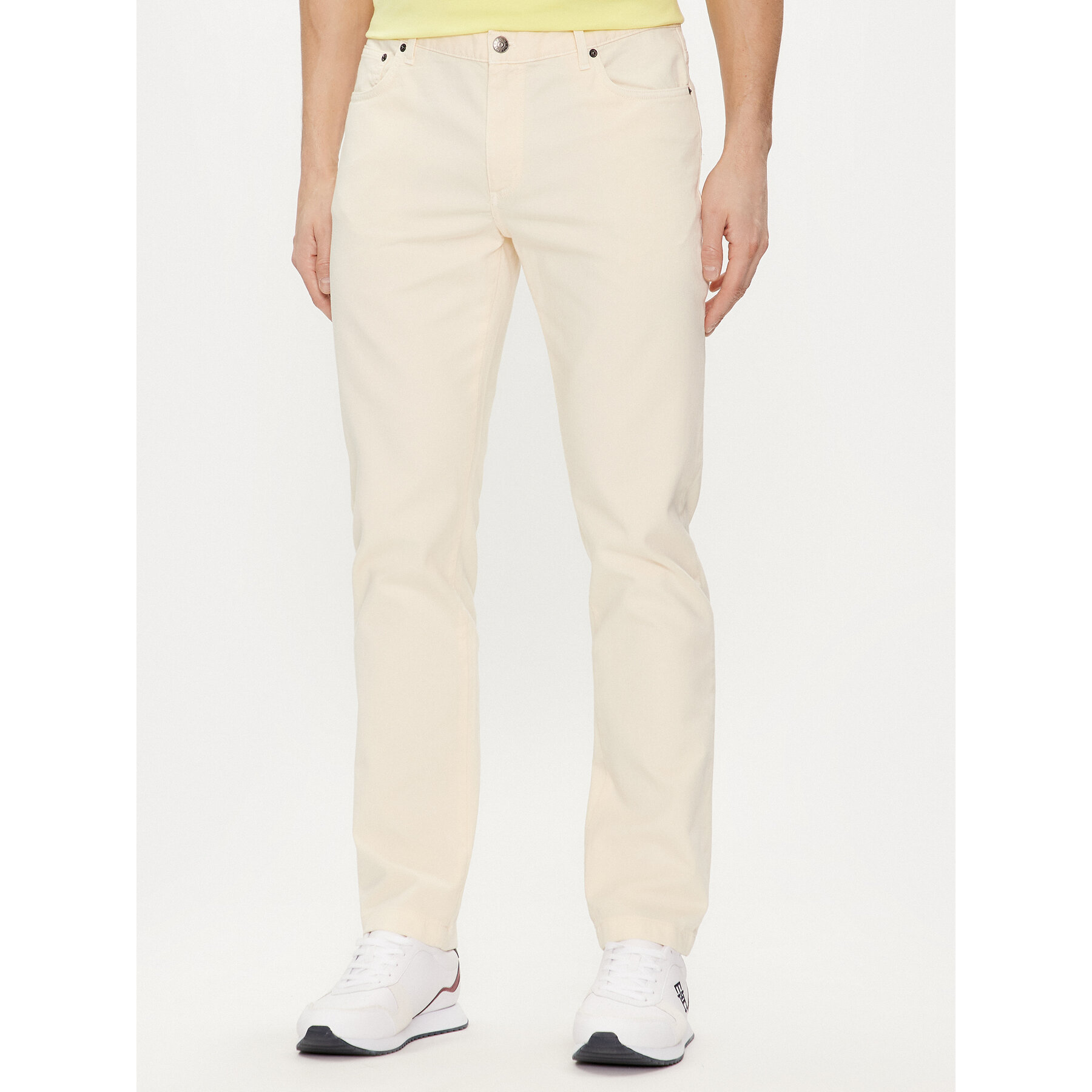 Tommy Hilfiger Jeansy Denton MW0MW33908 Écru Straight Leg