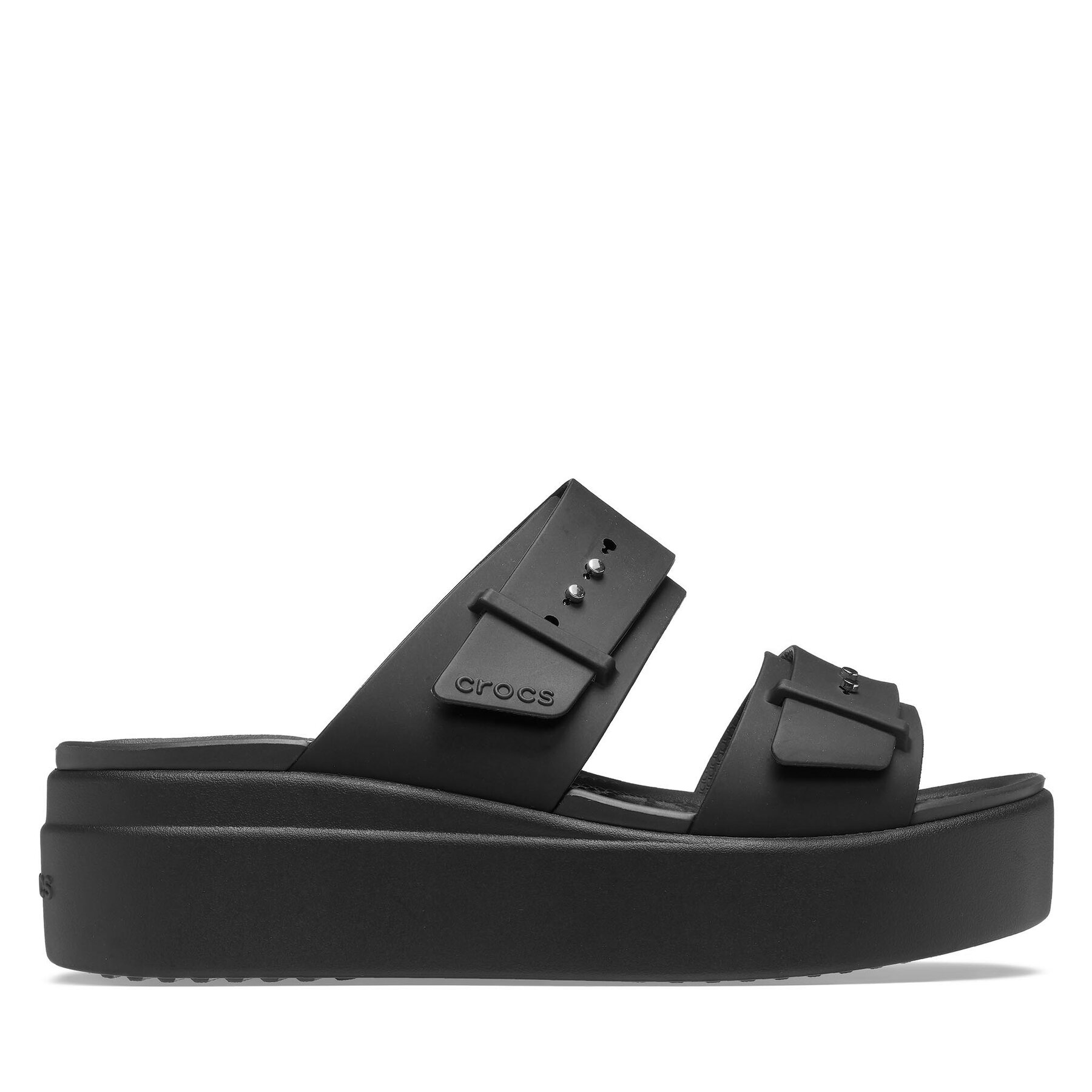 Crocs Klapki Brooklyn Sandal Lowwdg 207431 Czarny
