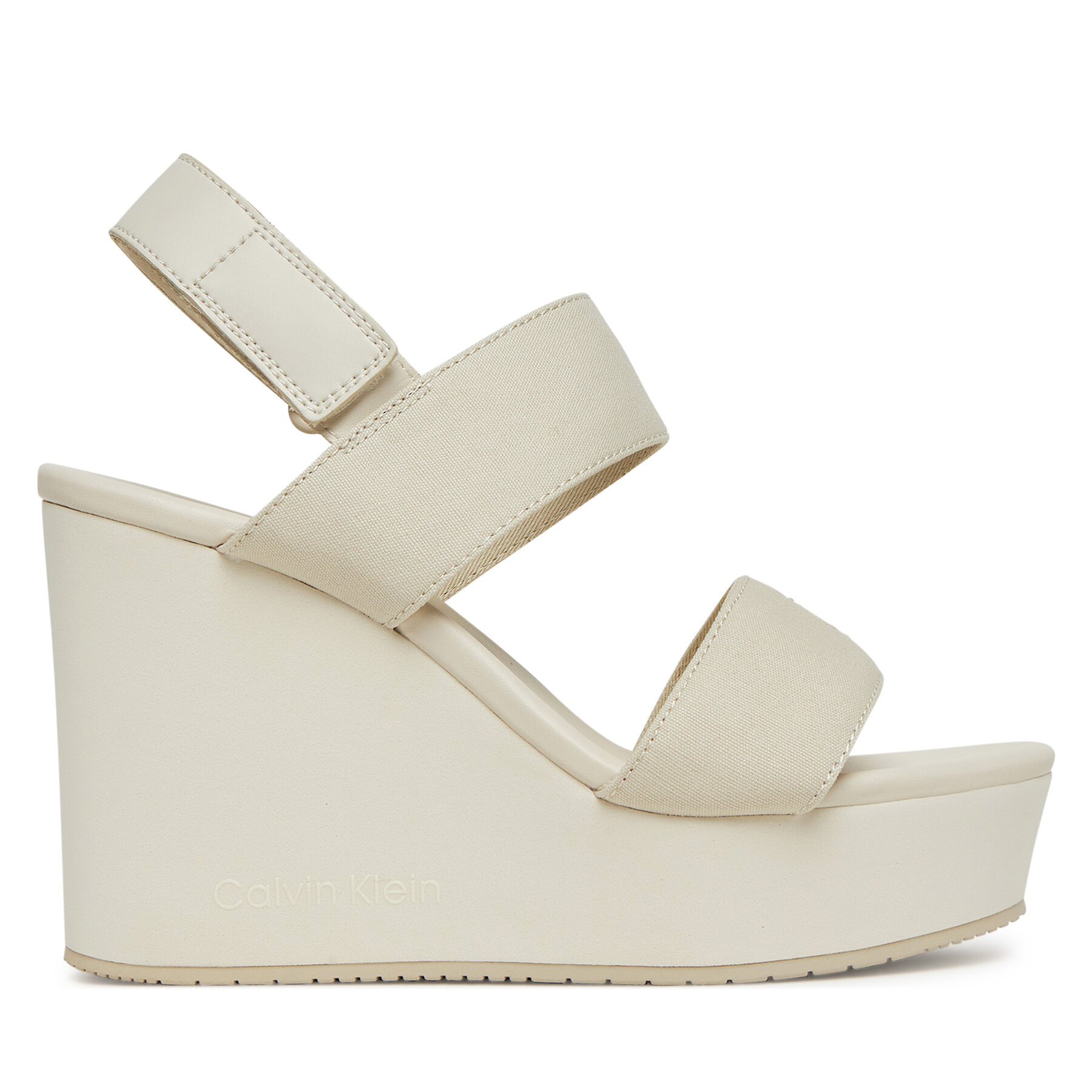 Calvin Klein Jeans Sandały Wedge Sandal Webbing In YW0YW01790 Szary
