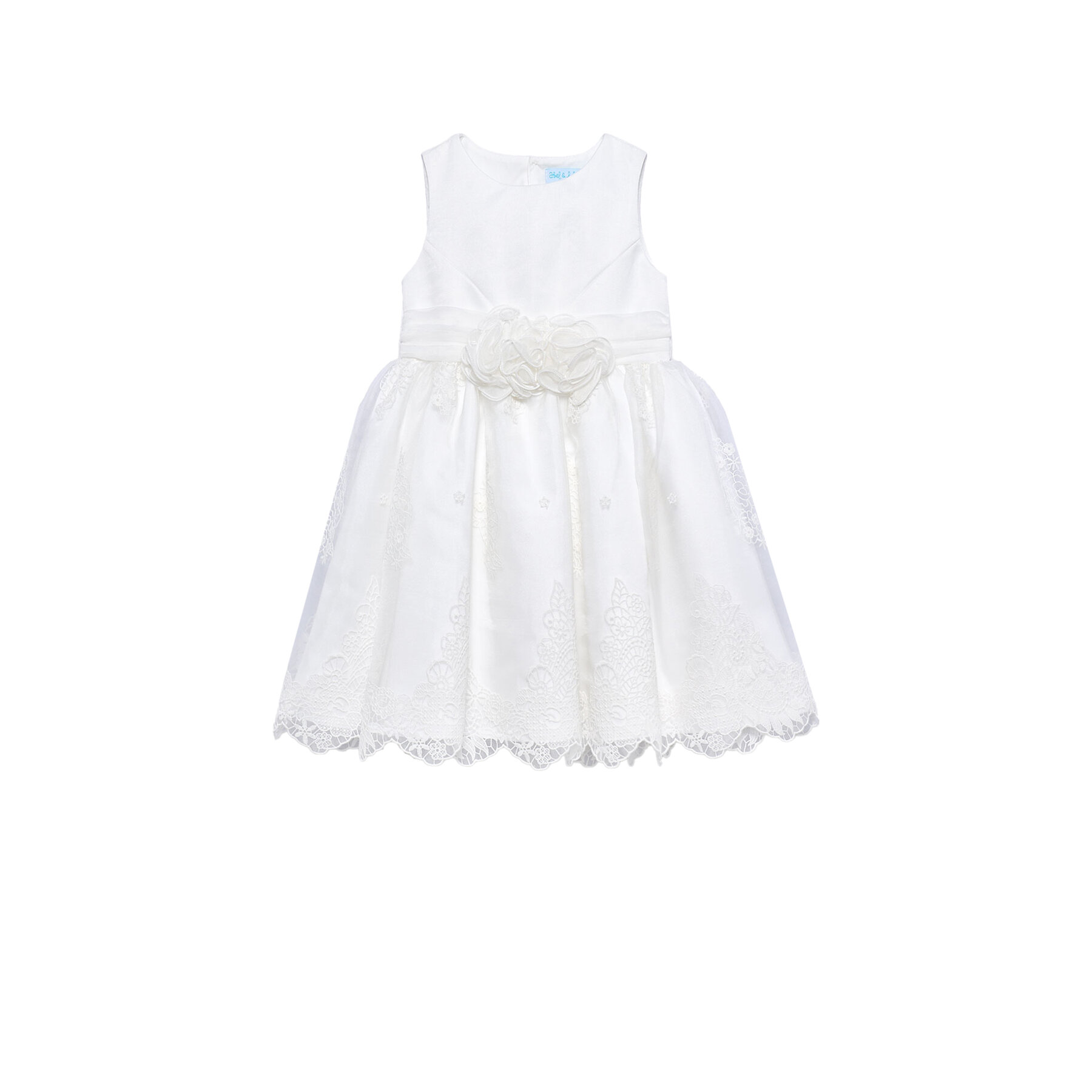 Abel & Lula Sukienka elegancka 5027 Biały Regular Fit
