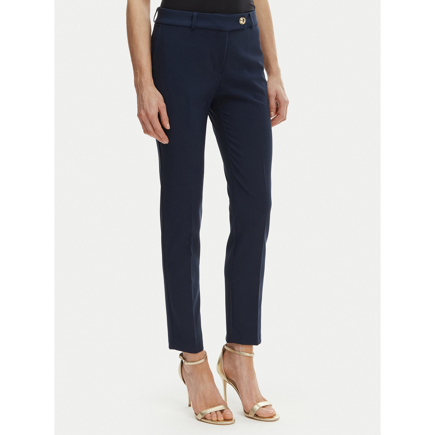 Rinascimento Spodnie materiałowe CFC0128638003 Granatowy Slim Fit